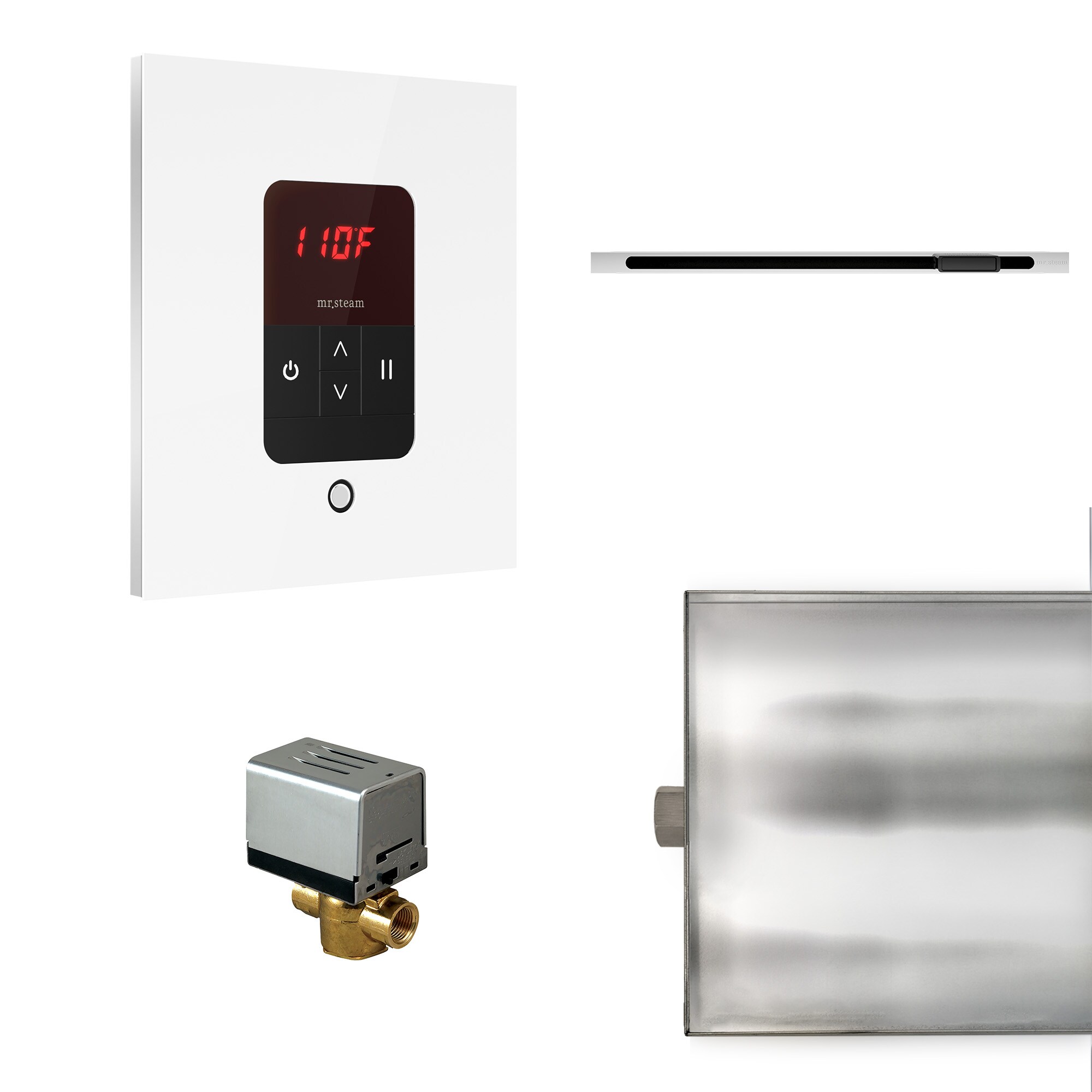Mr. Steam BBUTLERLSWH 120-Watt Glass White Steam generator control kit