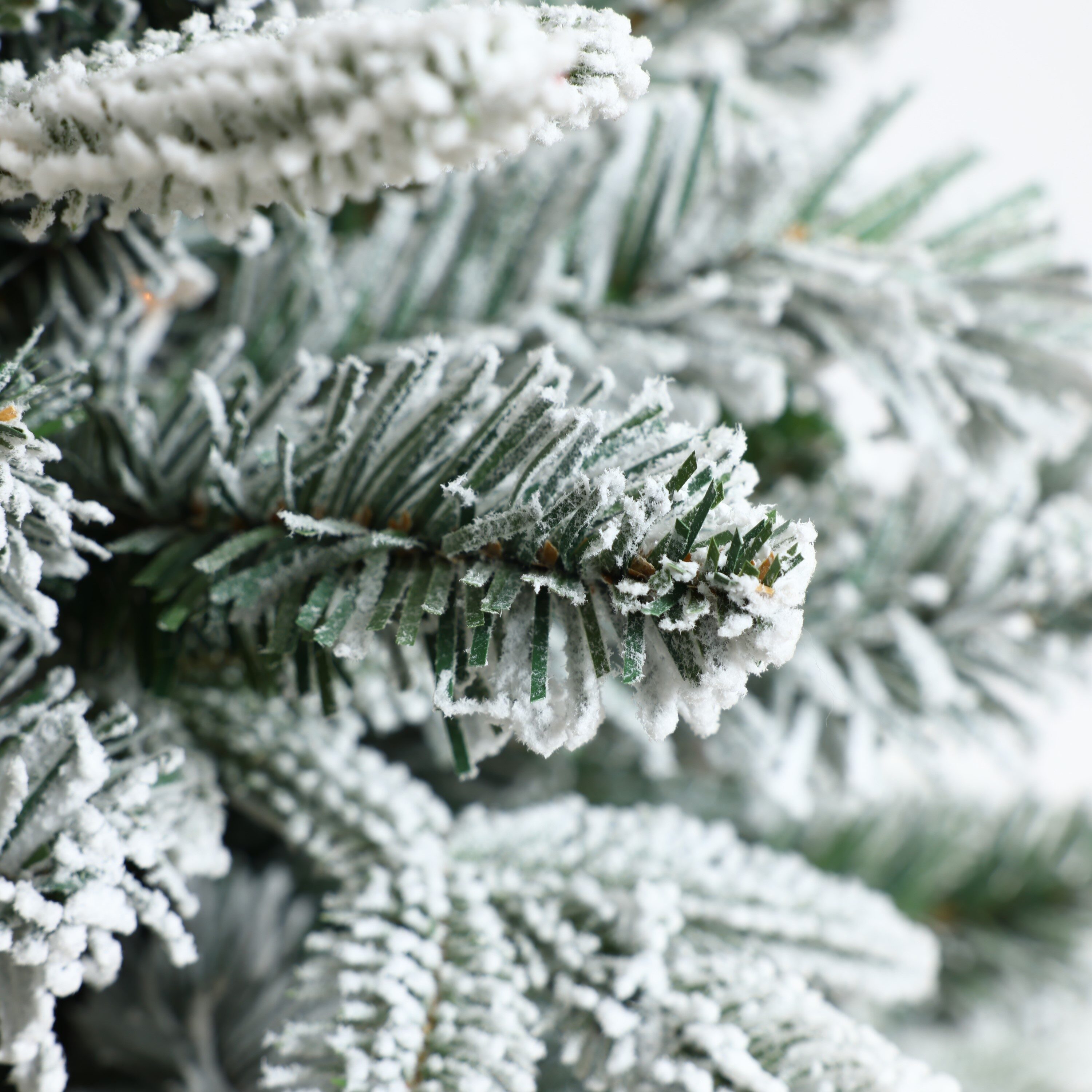 5ft White Flocked Fir Artificial Christmas Tree with LED Lights