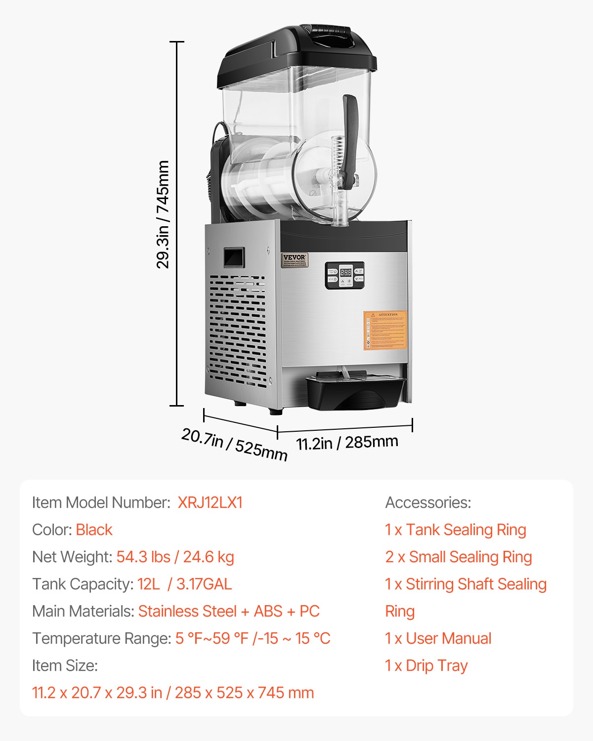VEVOR SYXRJX112LDG27F98V1 Frozen-Drink-Makers - View #8