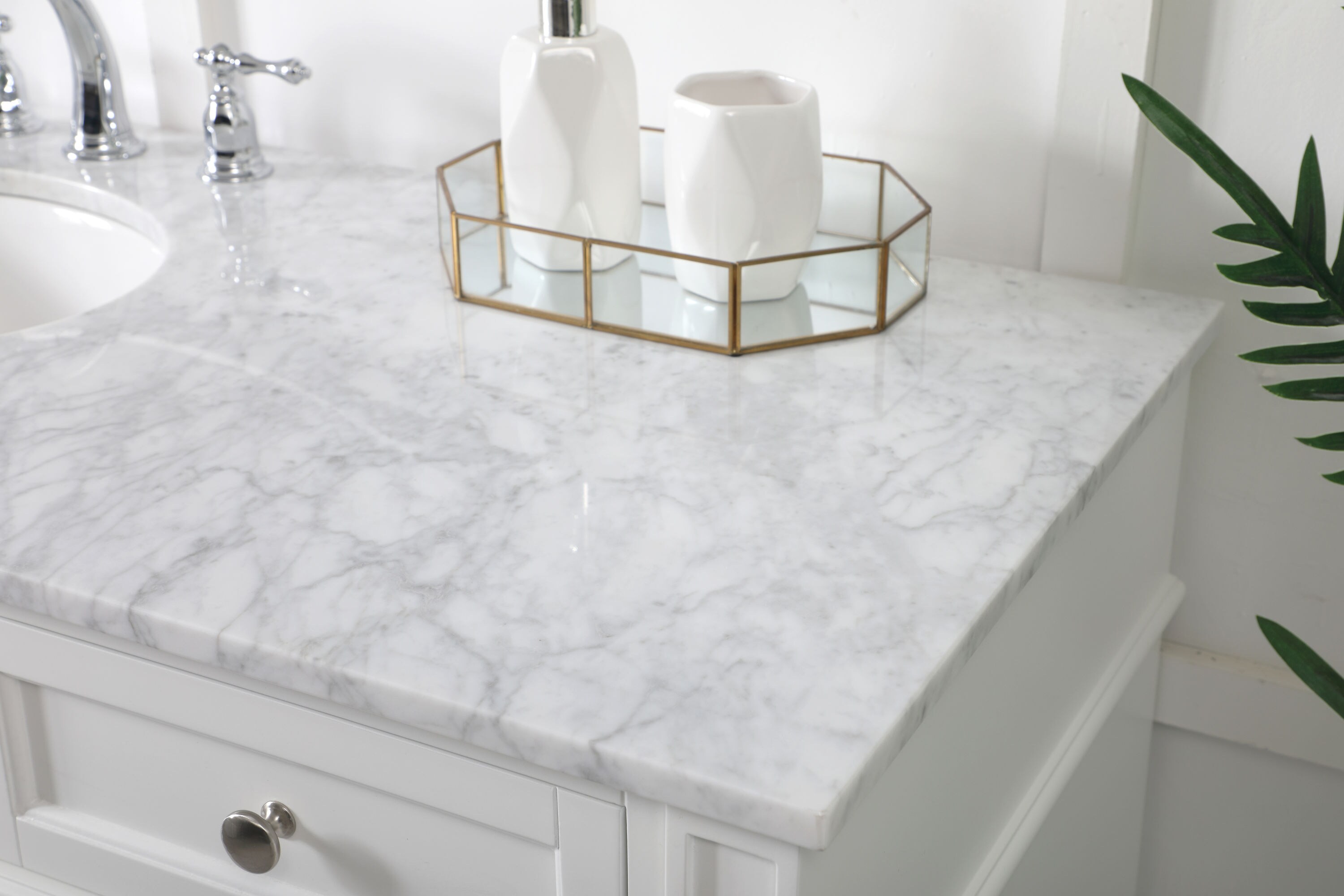 Elegant Decor Home Furnishing 60-in White Undermount Single Sink ...