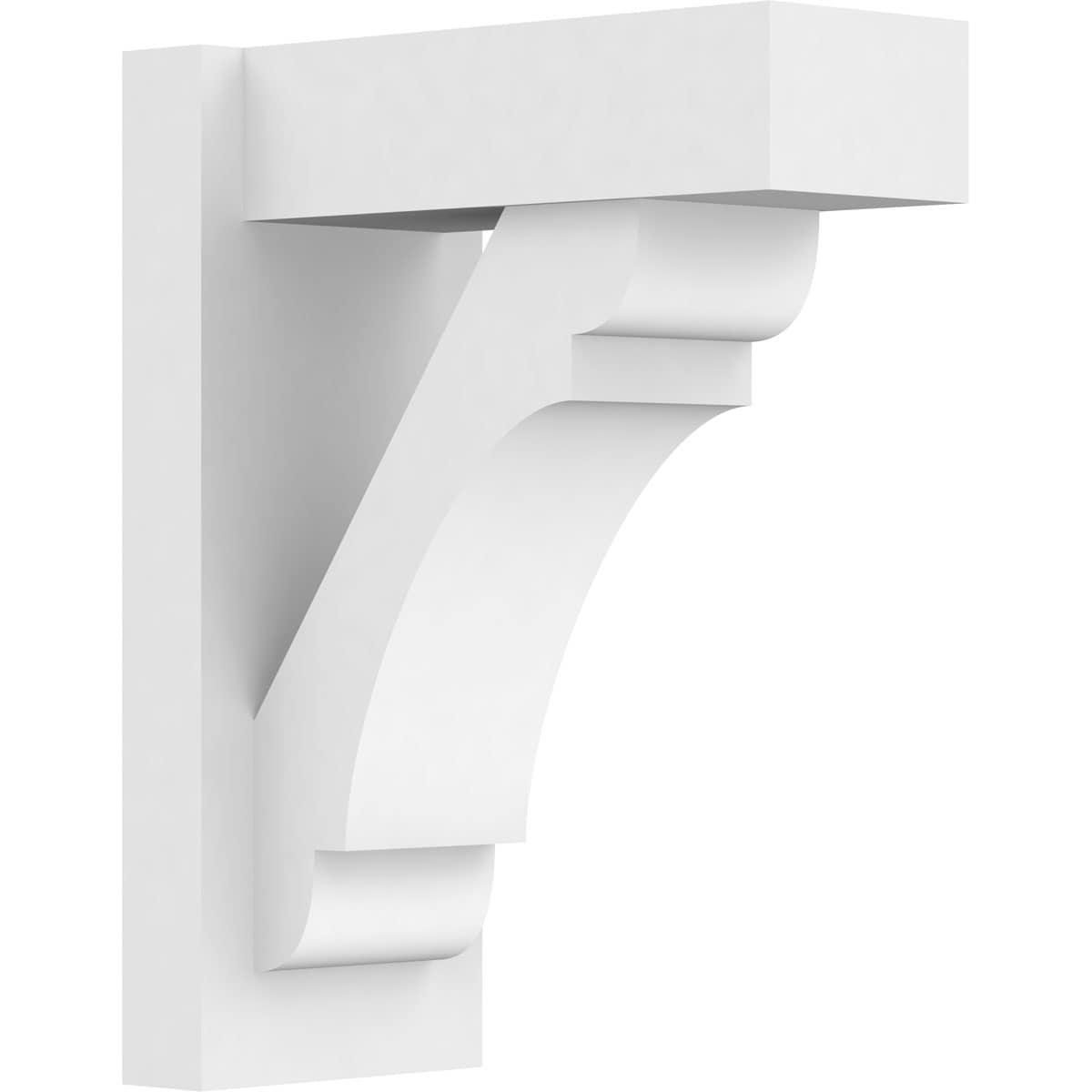 Ekena Millwork OUTP07X14X18OLY05 7-in W X 14-in D X 18-in H Olympic Architectural Grade PVC Outlooker with Block Ends