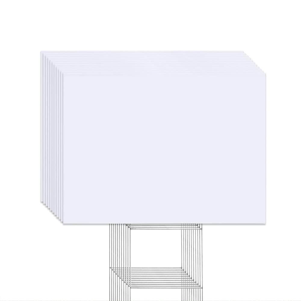 Etokfoks 50 Pcs 18 x 24 in Large Blank Yard Signs with H Stakes ...