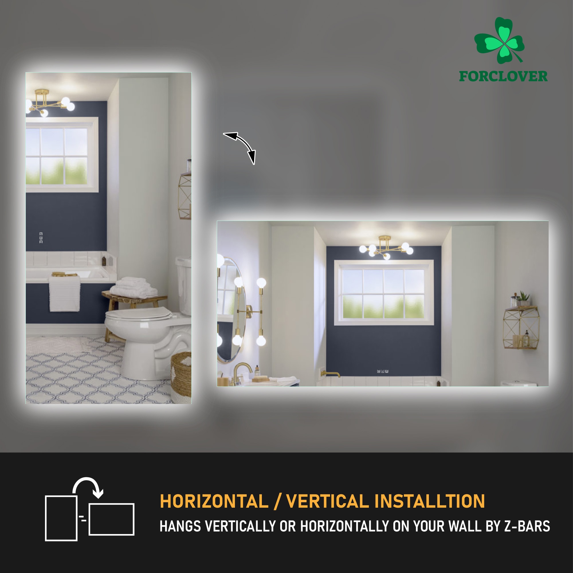 Forclover ALF-15W7236 Framed-Bath-Mirrors - View #4