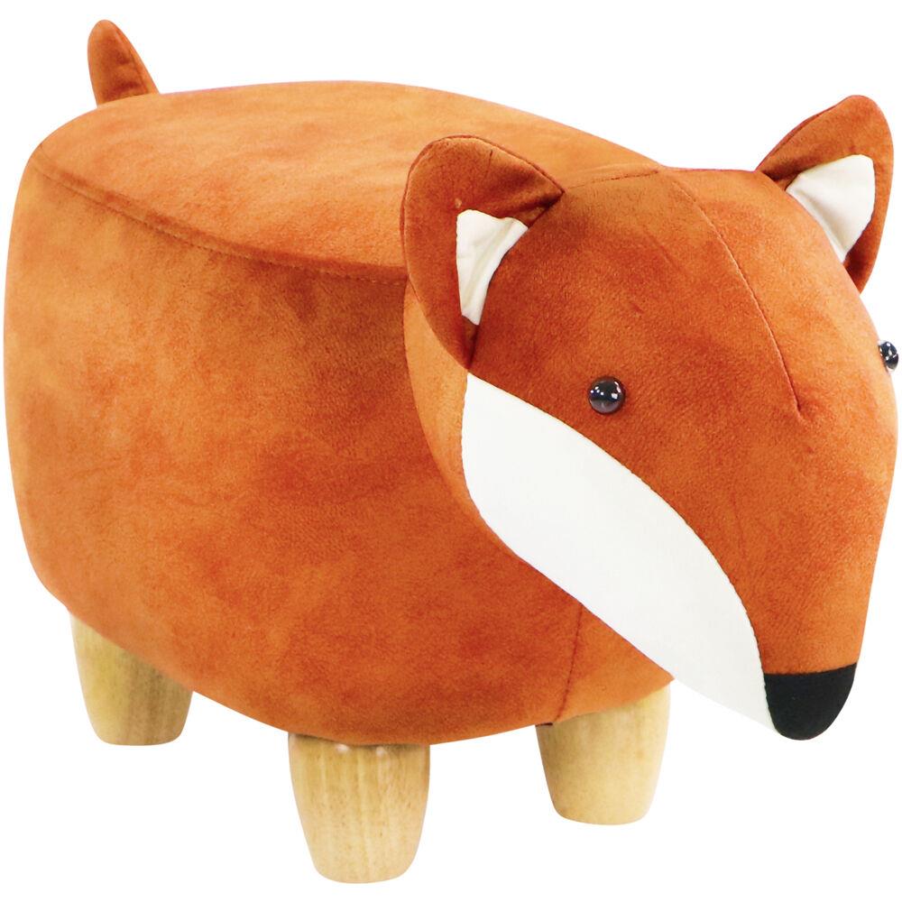 Critter Sitters Fox Animal Shape Mini Ottoman 11-in Brown Critter Sitters Fox Animal Shape Mini Ottoman 11-in Brown