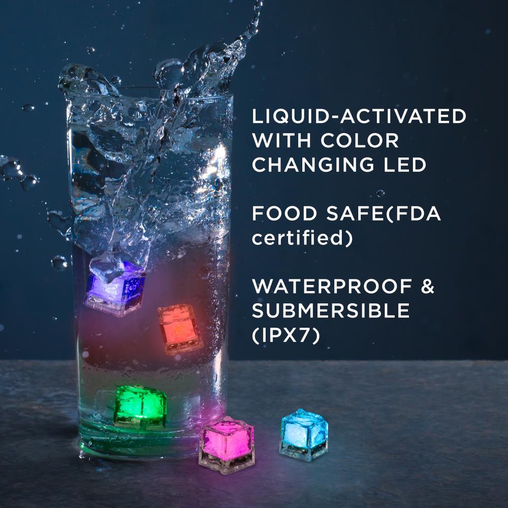 Imprinted Liquid Activated Light Up Ice Cubes- Variety of Co