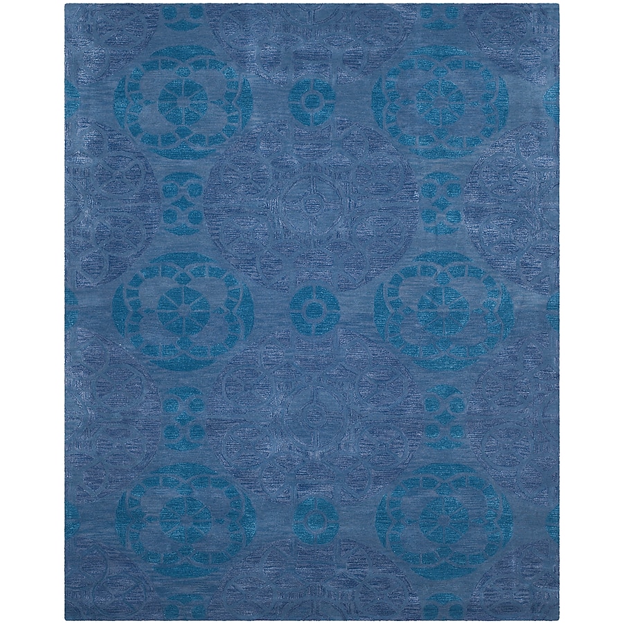 Safavieh Wyndham Hutton 10 x 14 Turquoise/Green Indoor Abstract Bohemian/Eclectic Handcrafted Area Rug Safavieh Wyndham Hutton 10 x 14 Turquoise/Green Indoor Abstract Bohemian/Eclectic Handcrafted Area Rug