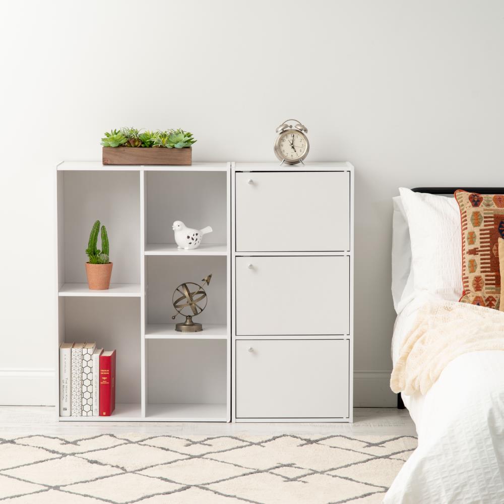 IRIS White Wood 5-Shelf Bookcase (23.64-in W x 34.67-in H x 11.43-in D ...