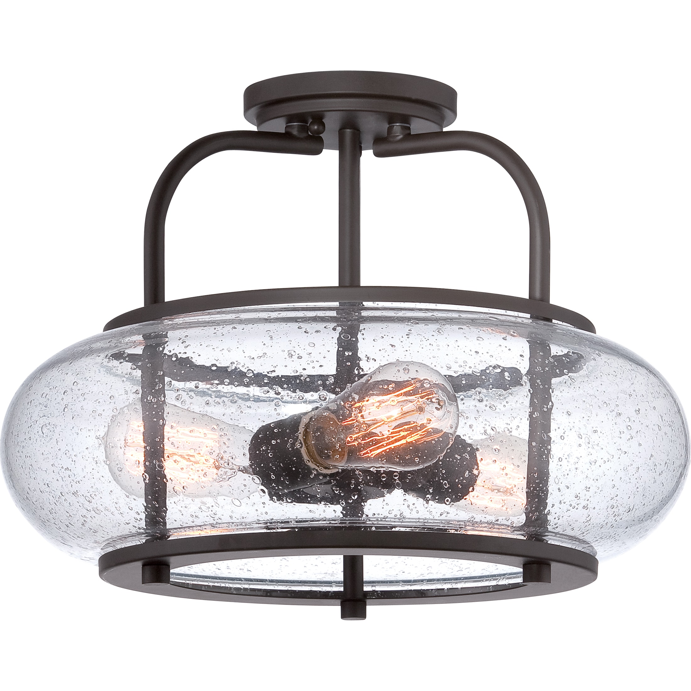 Quoizel TRG1716OZ Trilogy 3-Light 16-in Bronze Semi mount light