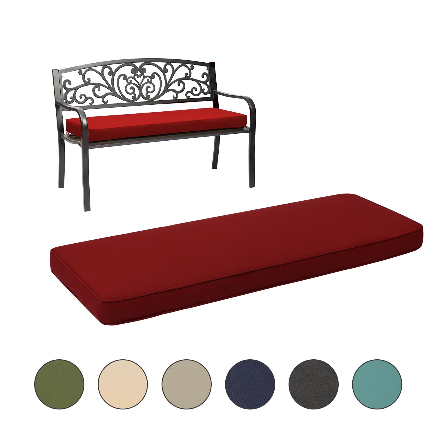 Aoodor A058-PRDRD Patio-Furniture-Cushions - View #8