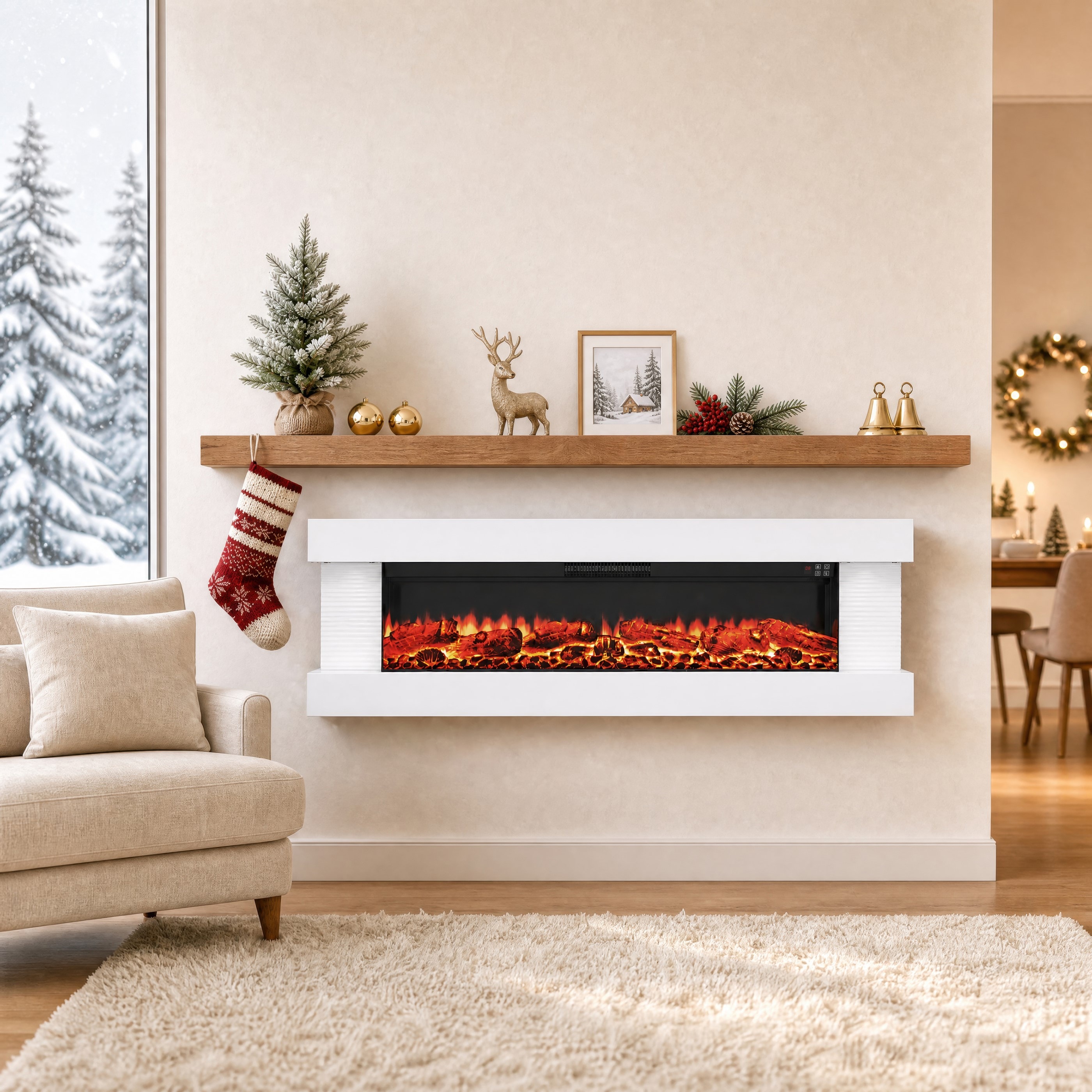 Mondawe MO-ID05EFT60BW Electric-Fireplaces - View #3