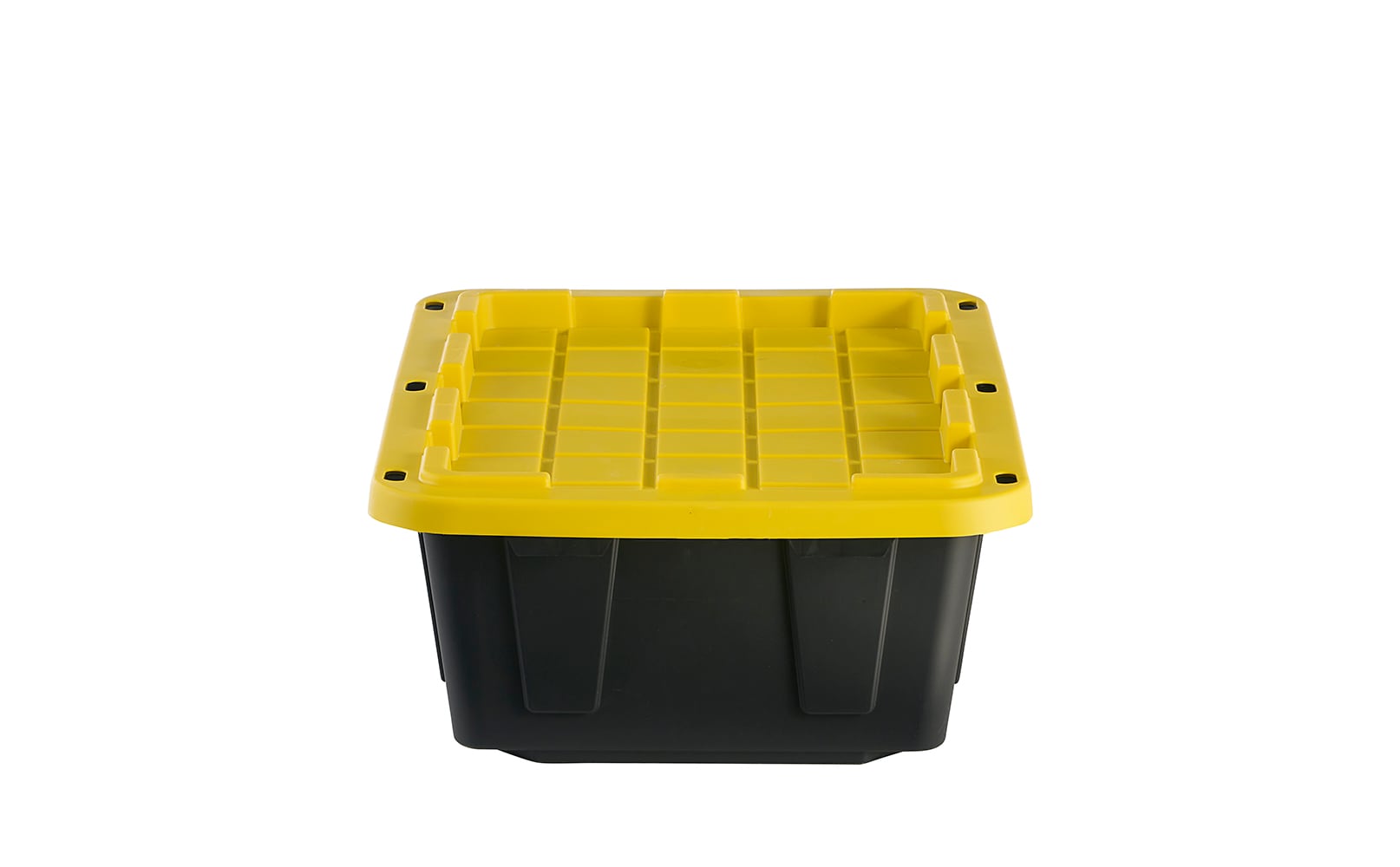 Project Source Commander Small 5-Gallons (20-Quart) Black and Yellow Heavy  Duty Tote with Standard Snap Lid in the Plastic Storage Containers  department at