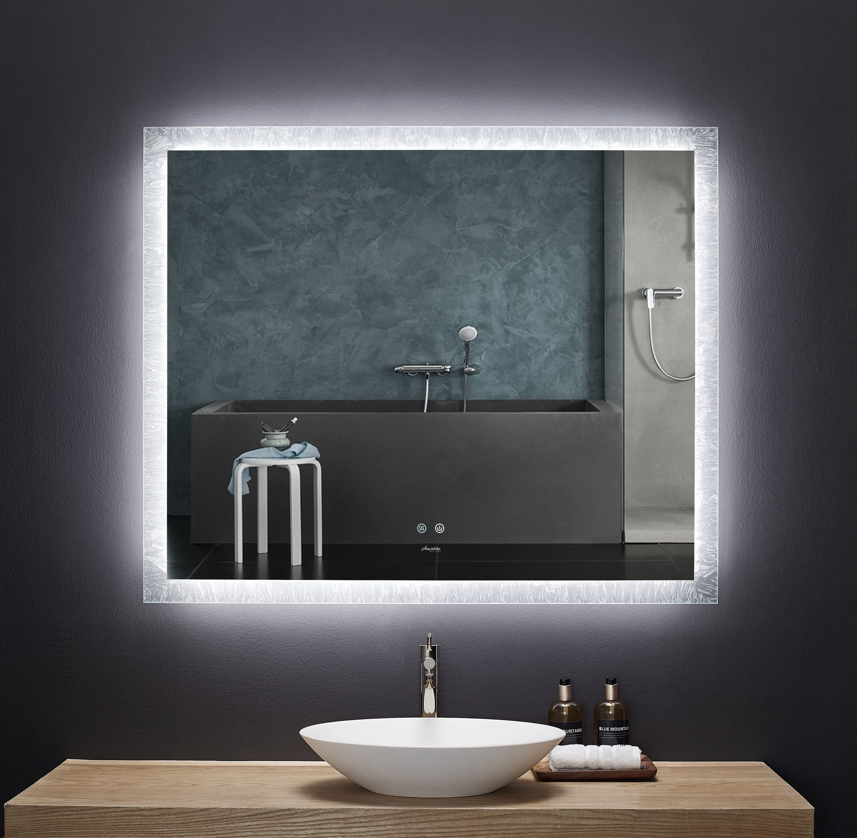 Ancerre Designs LEDM-FRYSTA-48 Framed-Bath-Mirrors - View #3