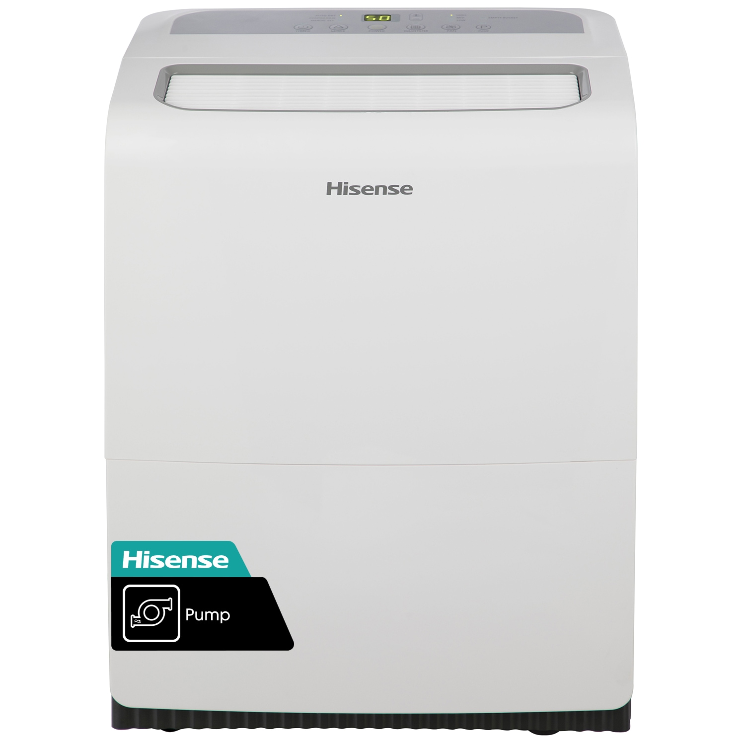 Hisense DH10020KP1WG 2-Gallon 60 -Pint 3 -Speed Dehumidifier with Built-In Pump (For Rooms 3001+ Square Feet) White