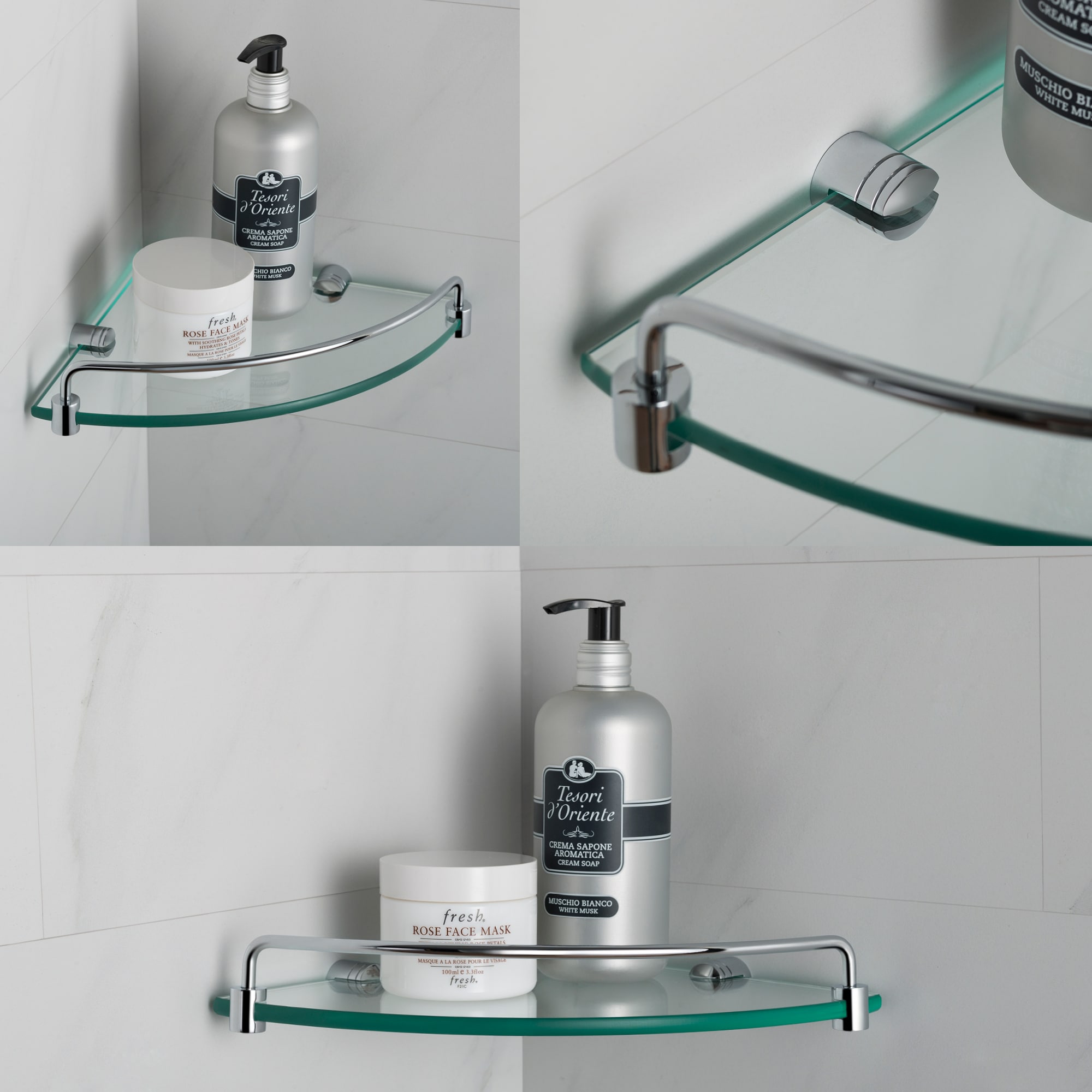 KRAUS Elie Bathroom Shelf with Towel Bar, Chrome Finish, KEA-18842CH - 1