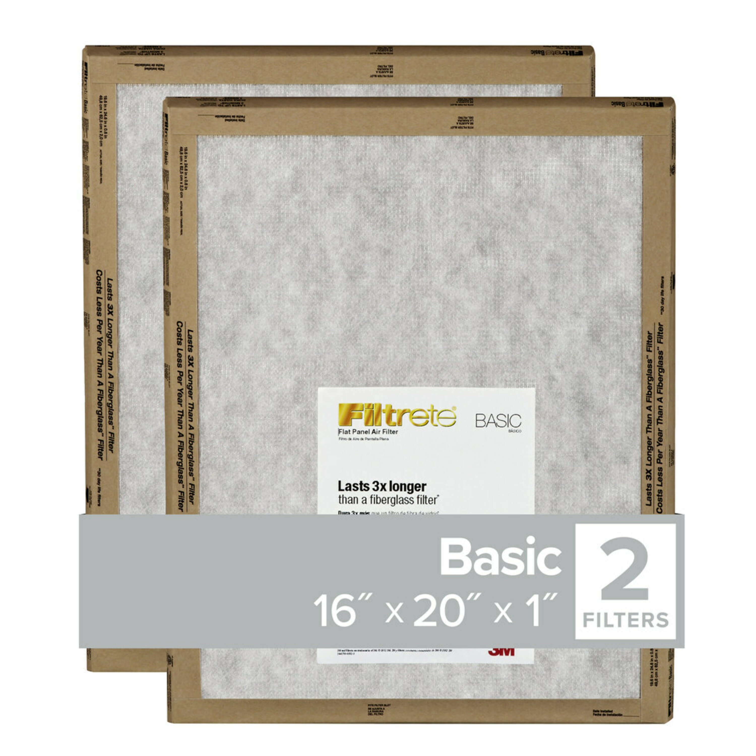 12 Pack 16 x 20 x 1 Fiberglass Panel Furnace Filters 