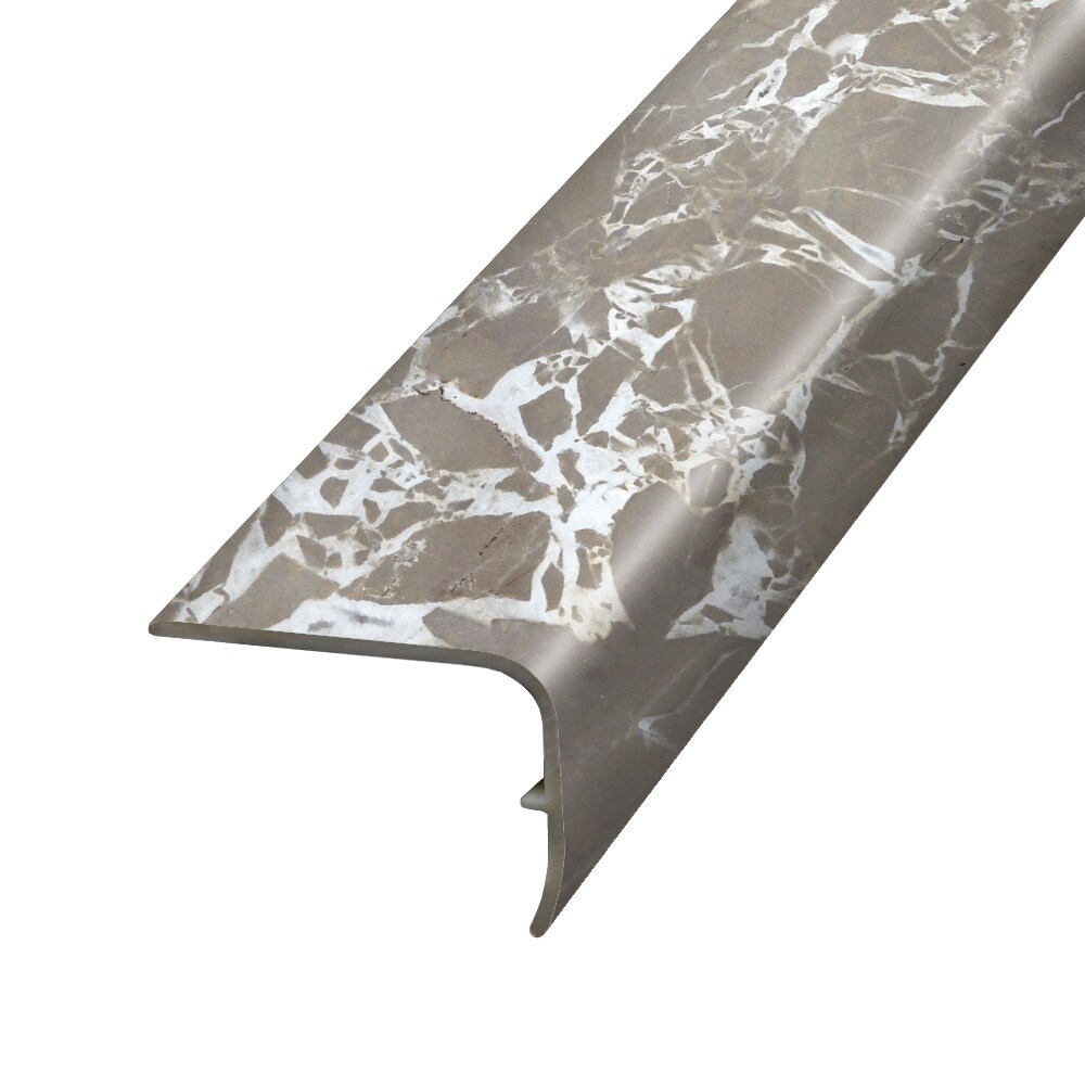 Project Source MG002095 1.88-in x 78.7-in x 1.32-in World Finished Vinyl Overlap Stair Nosing