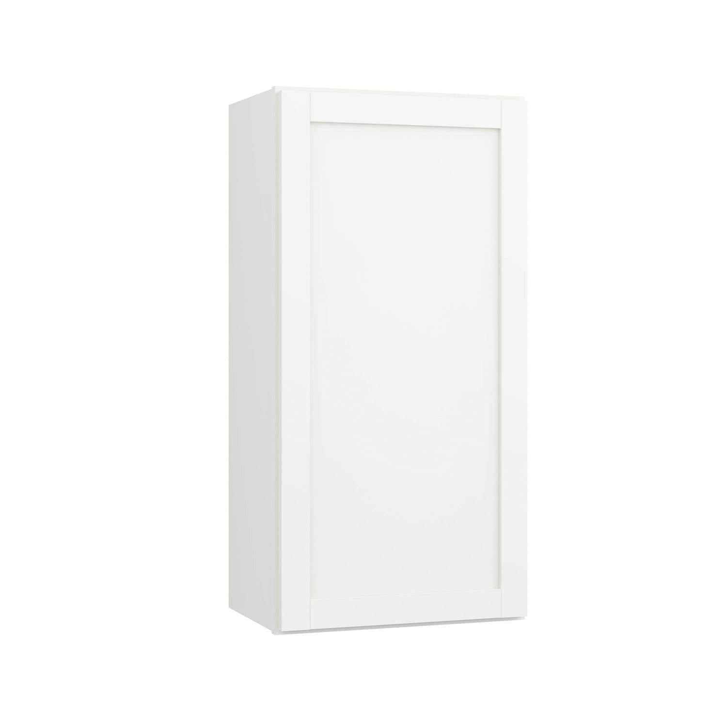 Project Source W1836RW Conway 18-in W x 36-in H x 12-in D White Wall Fully assembled Cabinet (Recessed Panel Shaker)