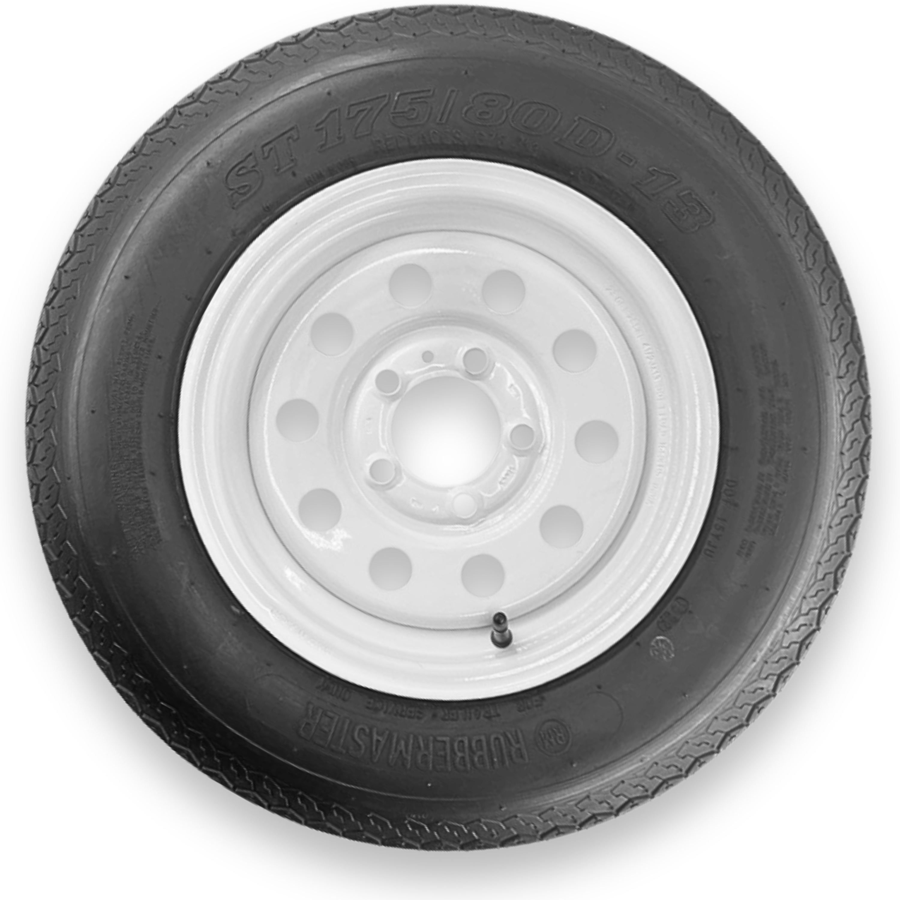 Rubbermaster Rubbermaster B78 13 St175 80d13 6 Ply Highway Rib Tire And 5 On 4 5 Modular Wheel