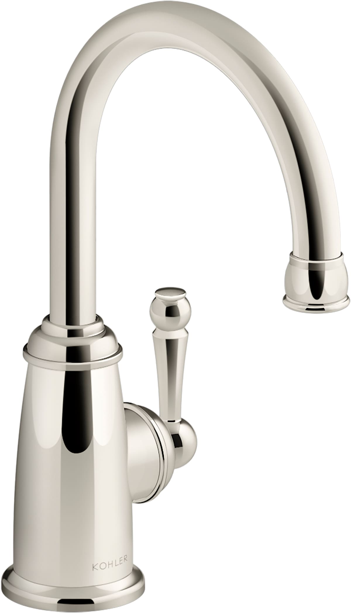 KOHLER Wellspring Vibrant Polished Nickel Single Handle Bar and Prep ...