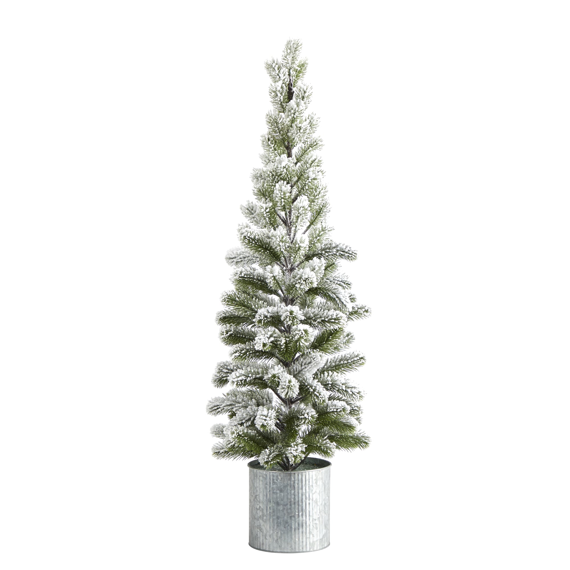 Nearly Natural T1501 3-Feet Pine Flocked Artificial Christmas Tree