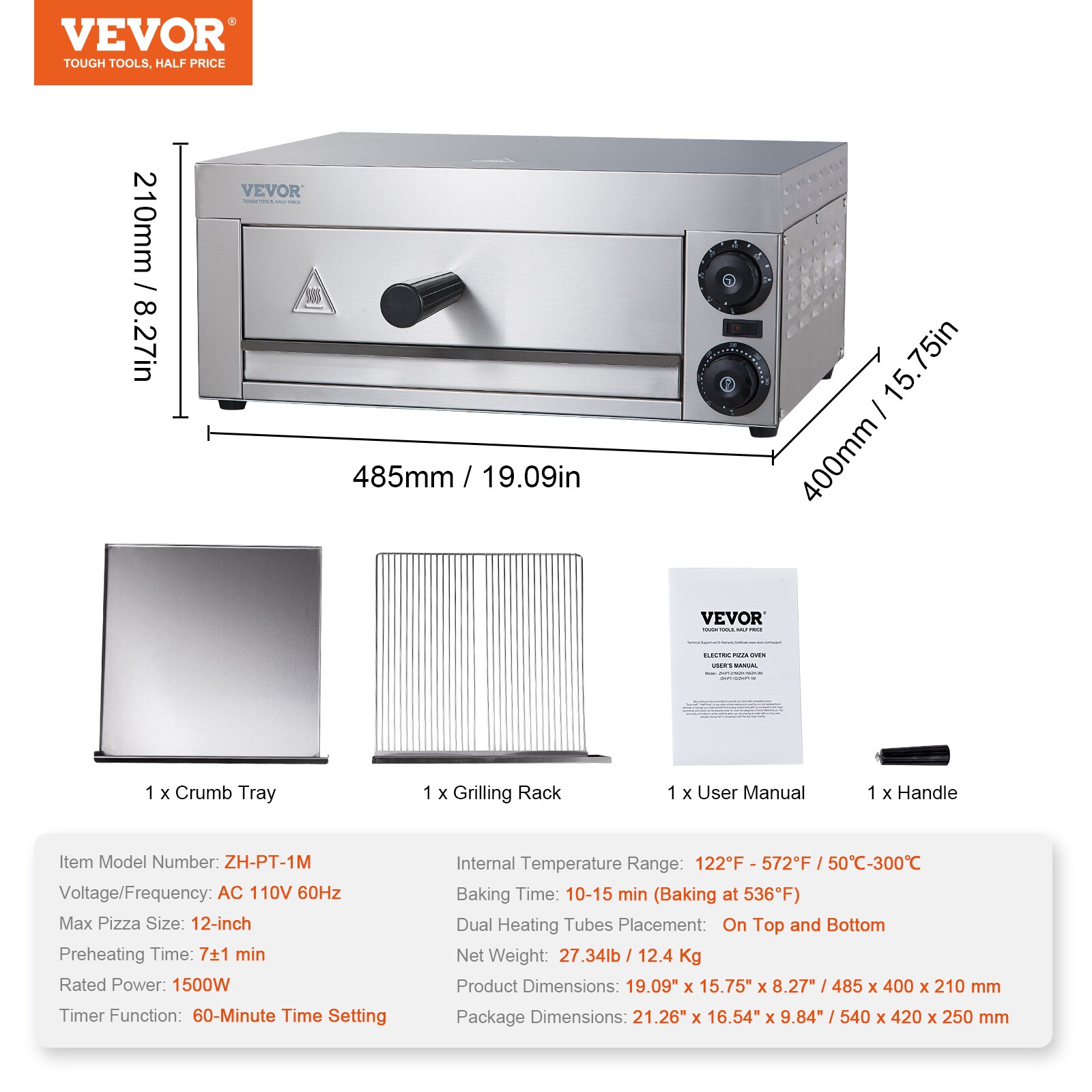 VEVOR CTSDPSLBXG1SBXUI2V1 Outdoor-Pizza-Ovens - View #8