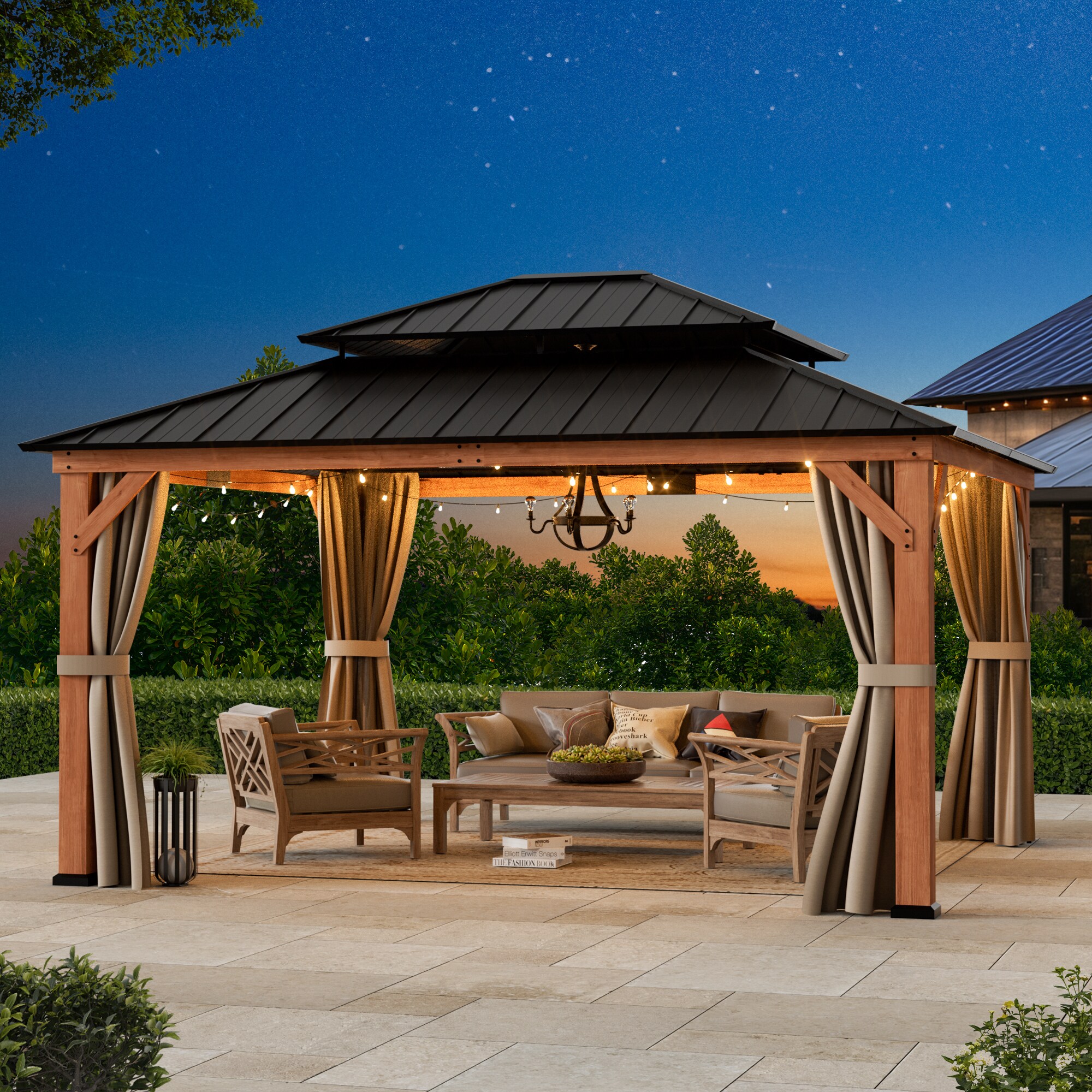 ELEVATE OUTDOORS IG10600013-1315MP Wood-Resin-Gazebos - View #2