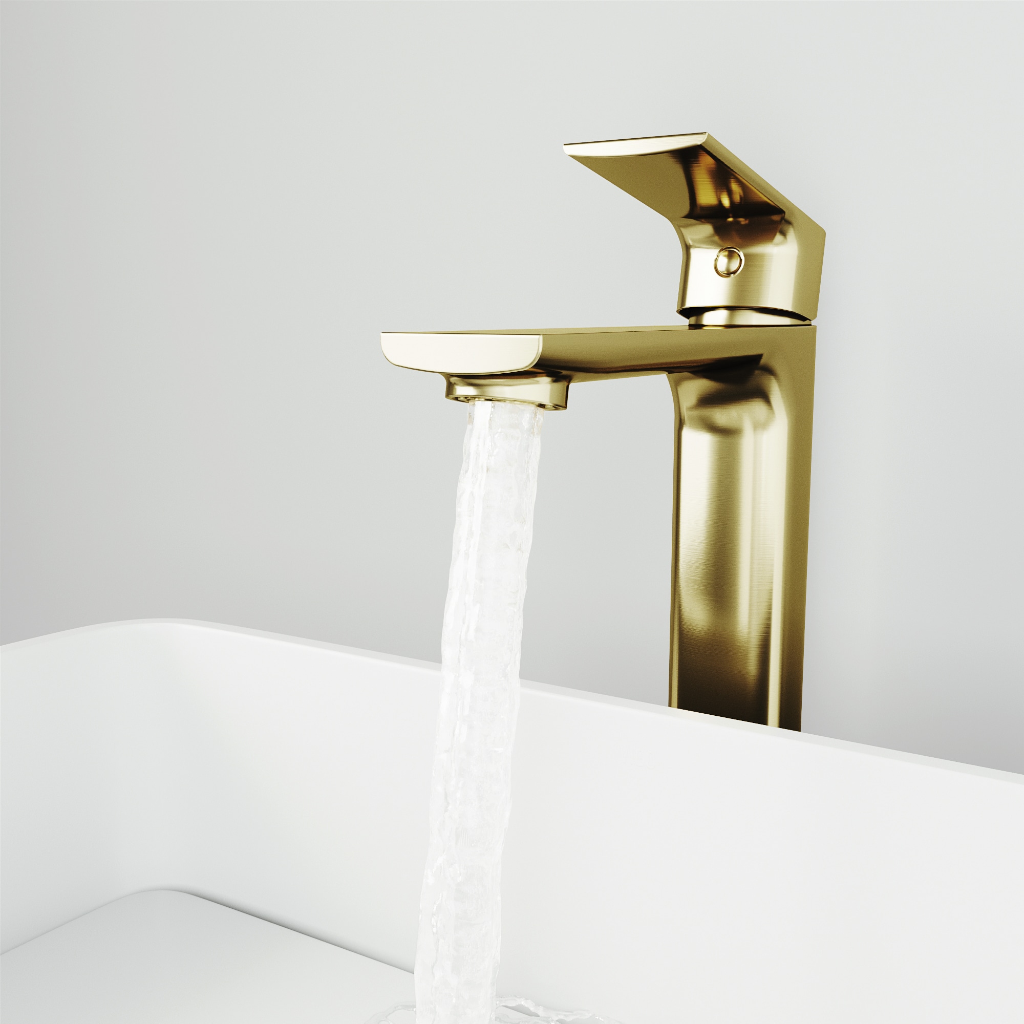 Matte Gold Single Handle Vessel Sink Bathroom Faucet