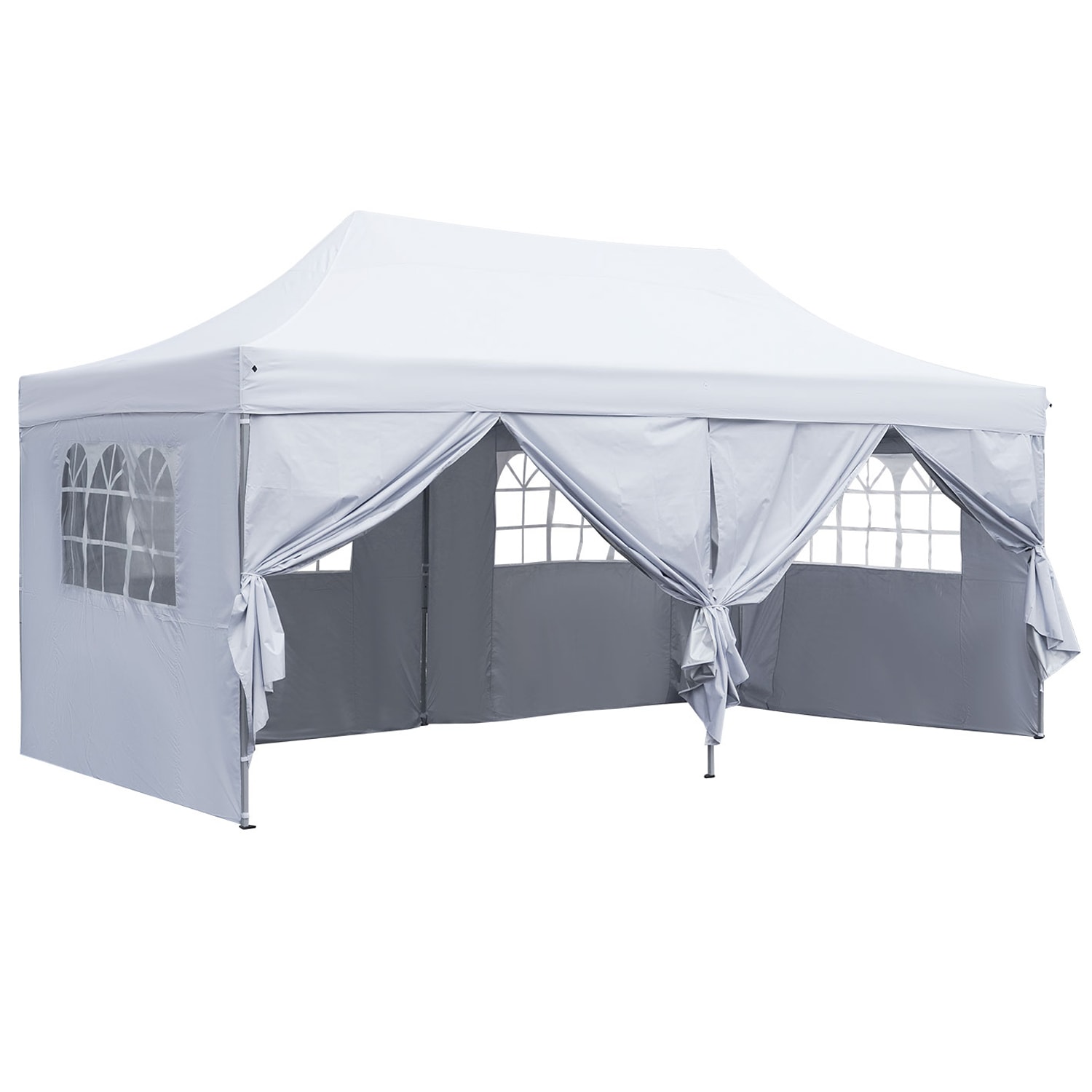 GDY GDOB-IT007WH 20-Feet x 10-Feet Rectangle White Pop-up canopy