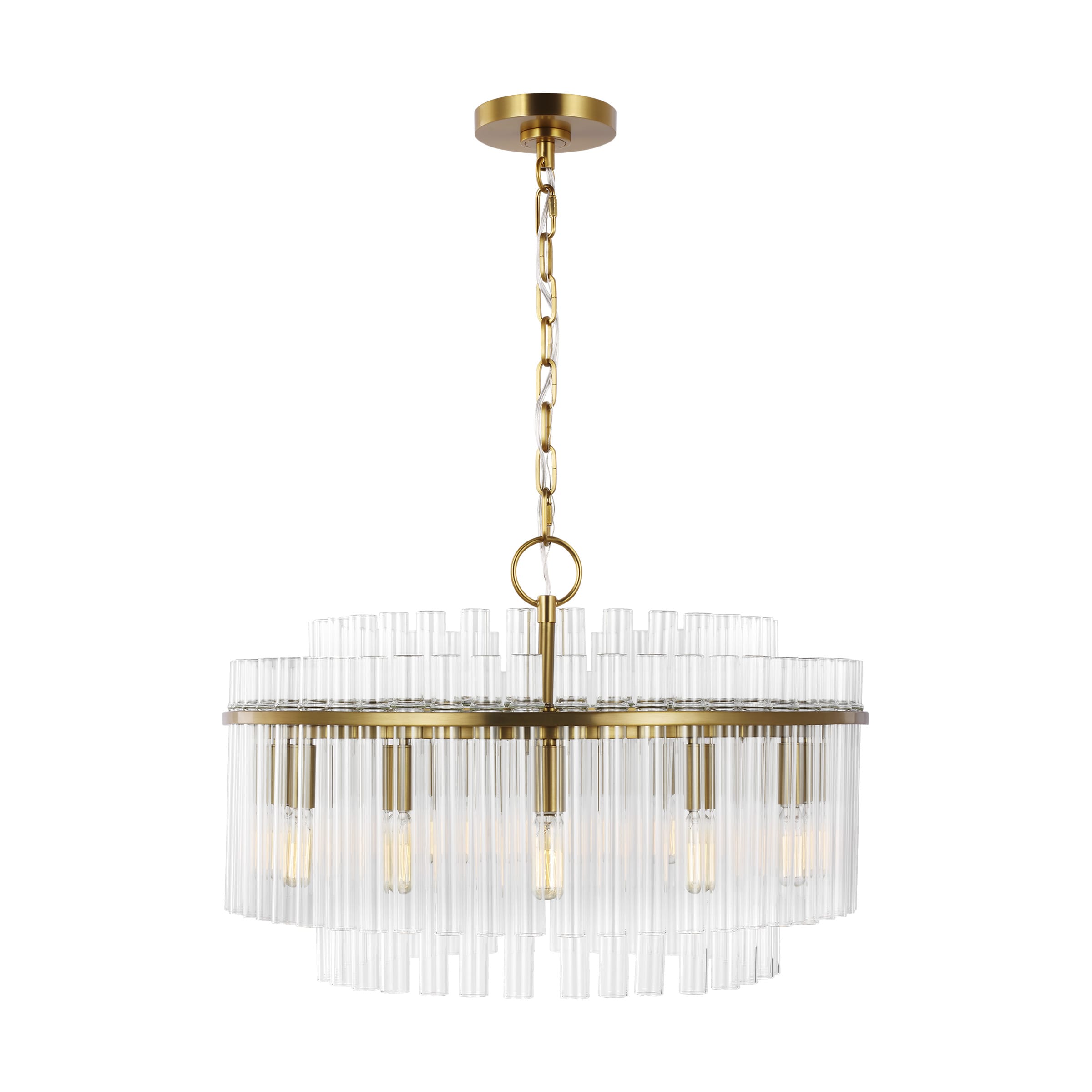 Generation Lighting Beckett 12 -Light Burnished Brass Steel Chandelier
