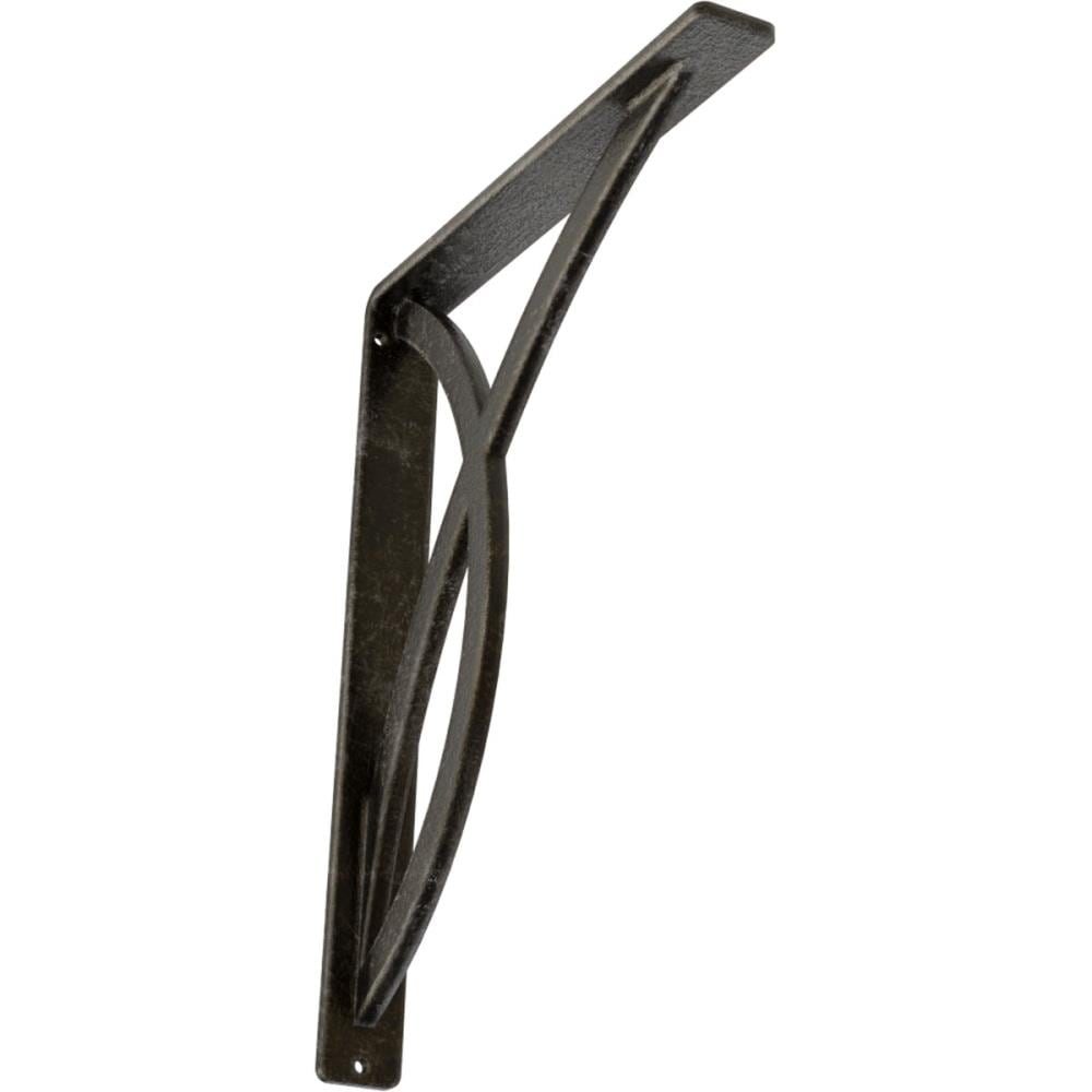 Ekena Millwork BKTM01X10X12SMIAWS Miller 10-in x 1.5-in x 12-in Gray Wrought iron Mounting bracket