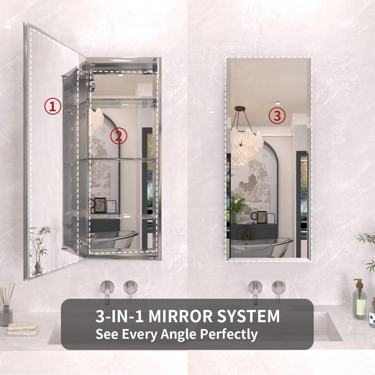 TaiMei MMC1536-SA Bathroom-Medicine-Cabinets - View #6