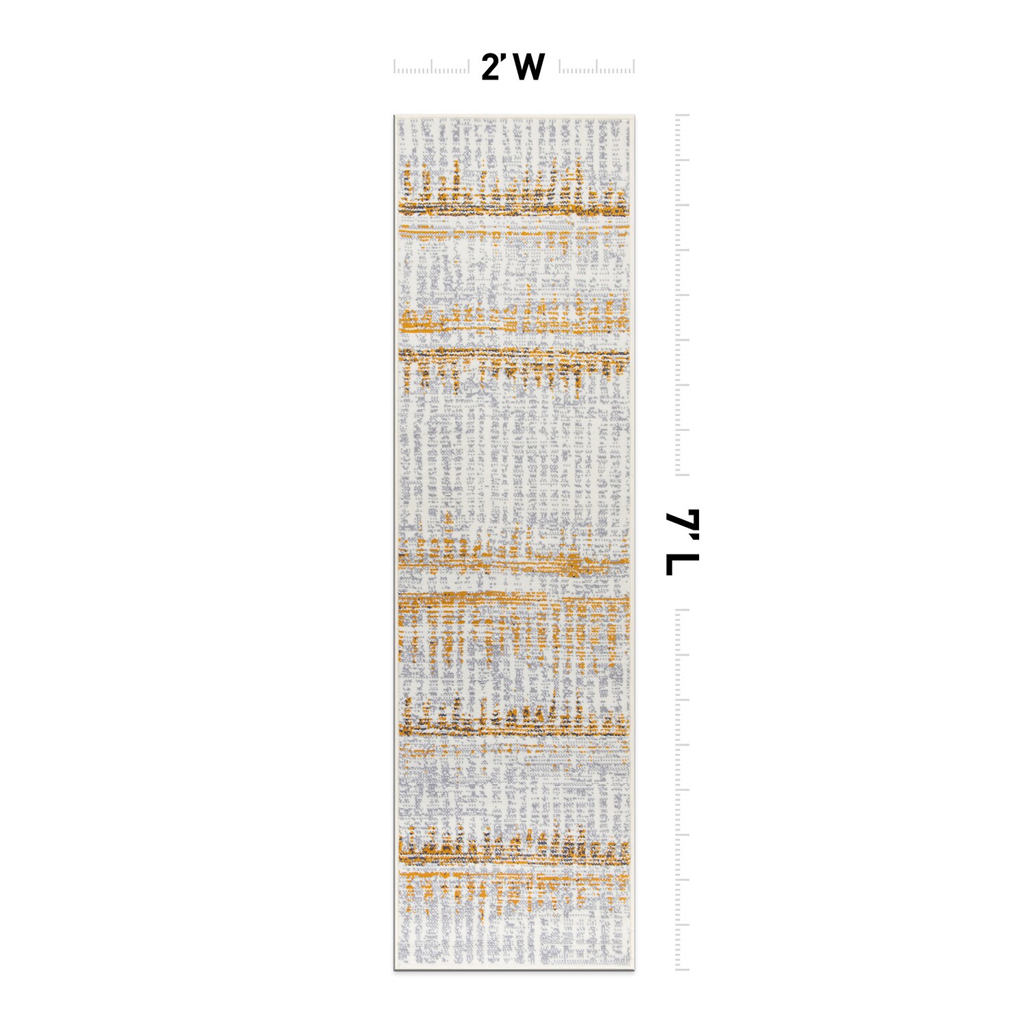 World Rug Gallery 3012YELLOW2X7 rugs - View #2