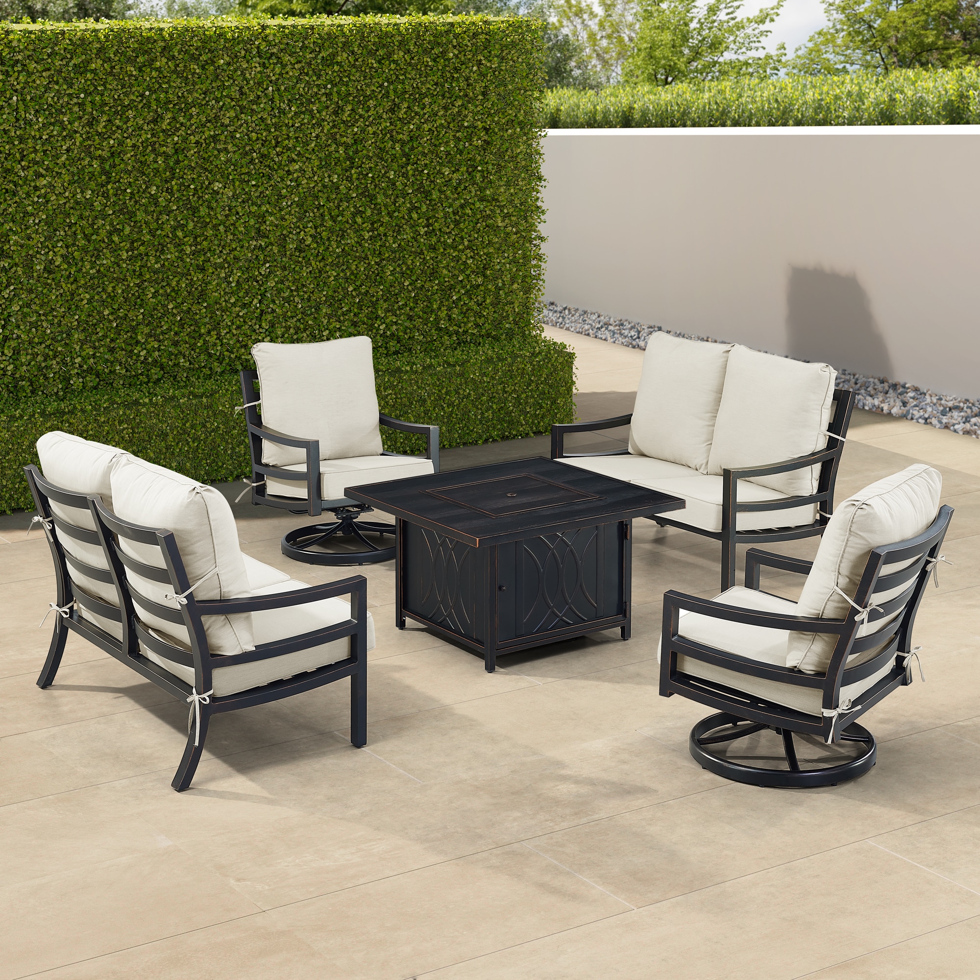 Oakland Living HUDSON2LS2CHCAVELGCU Patio-Conversation-Sets - View #3