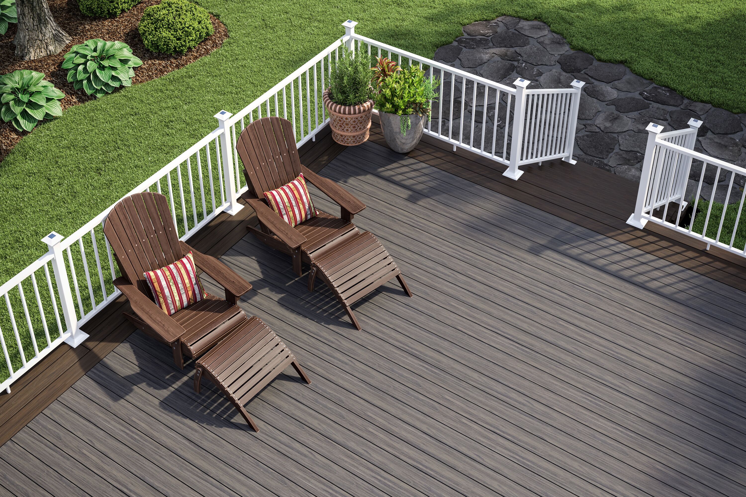 Deckorators Pre Assembled 8 Ft X 225 In X 3 Ft Textured White Aluminum Deck Rail Kit In The