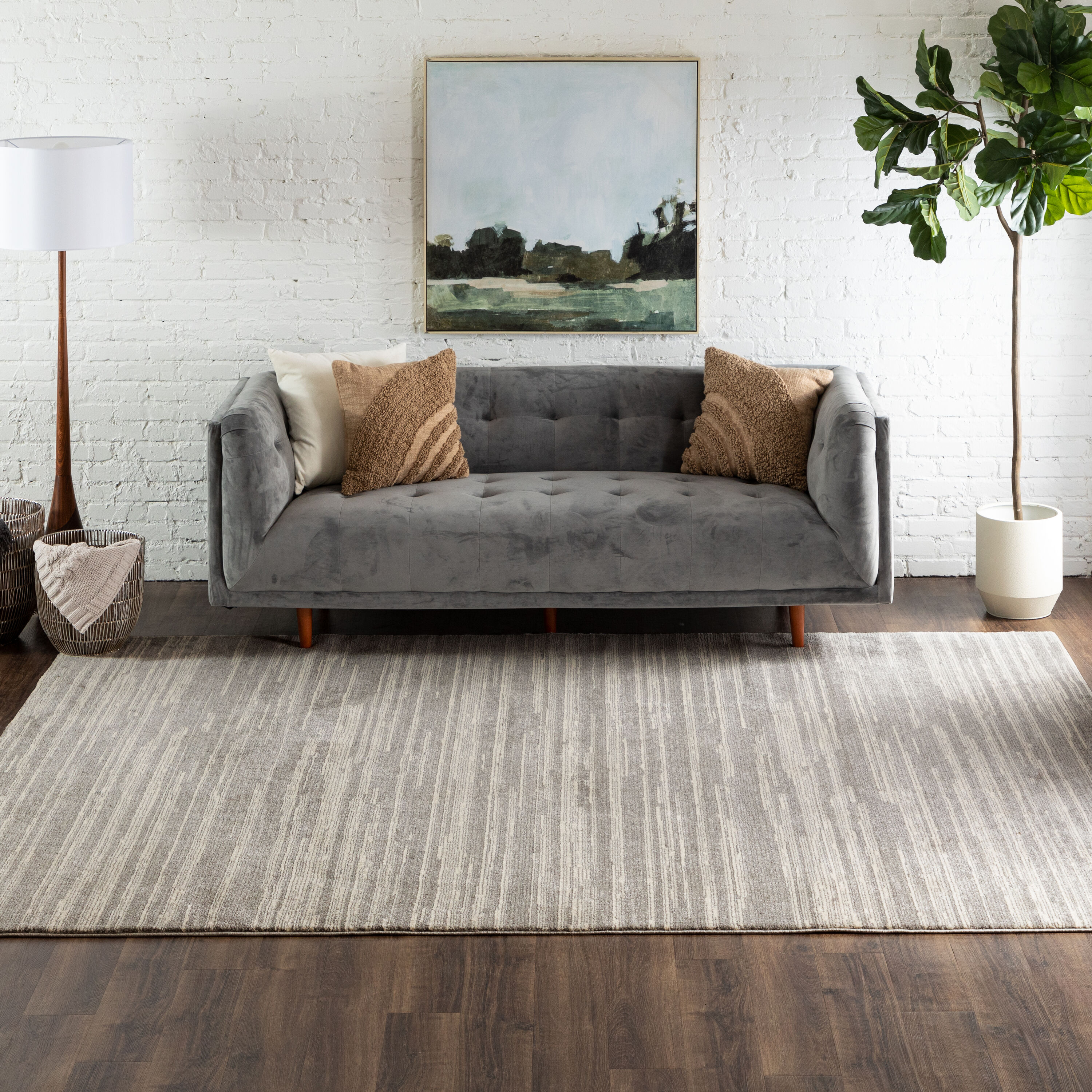 Origin 21 Tranquil Drift 8 X 10 (ft) Gray Indoor Area Rug Origin 21 Tranquil Drift 8 X 10 (ft) Gray Indoor Area Rug