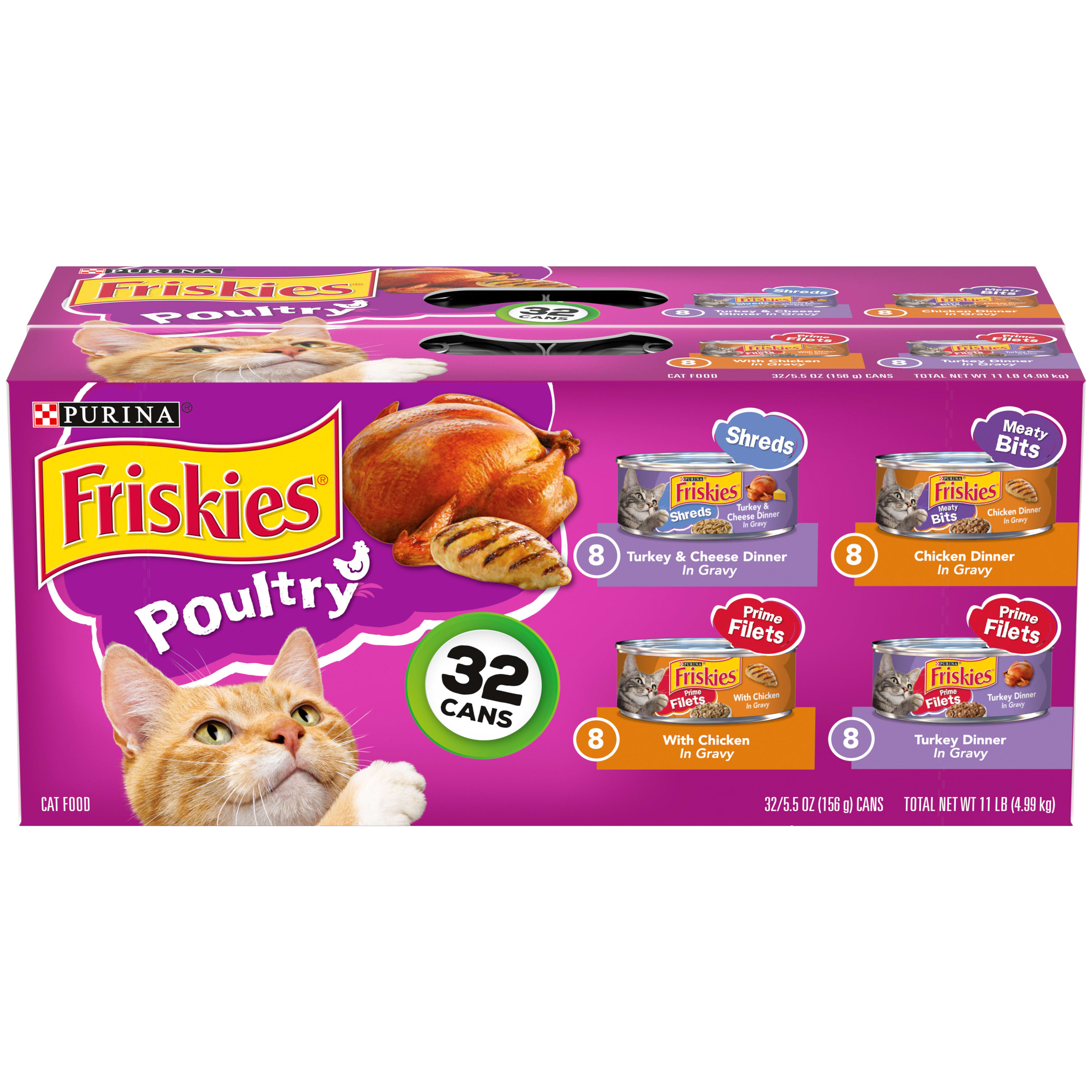 Nestle Purina Friskies Mixed Pate Wet Cat Food Variety Pack 5.5