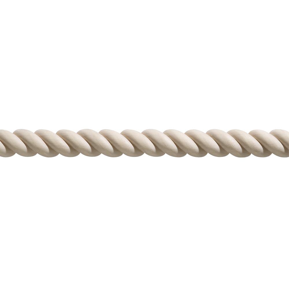 Ornamental Mouldings 1-1/16-in x 8-ft White Hardwood Unfinished Wood Rope  2027/2 Chair Rail Moulding in the Chair Rail Moulding department at