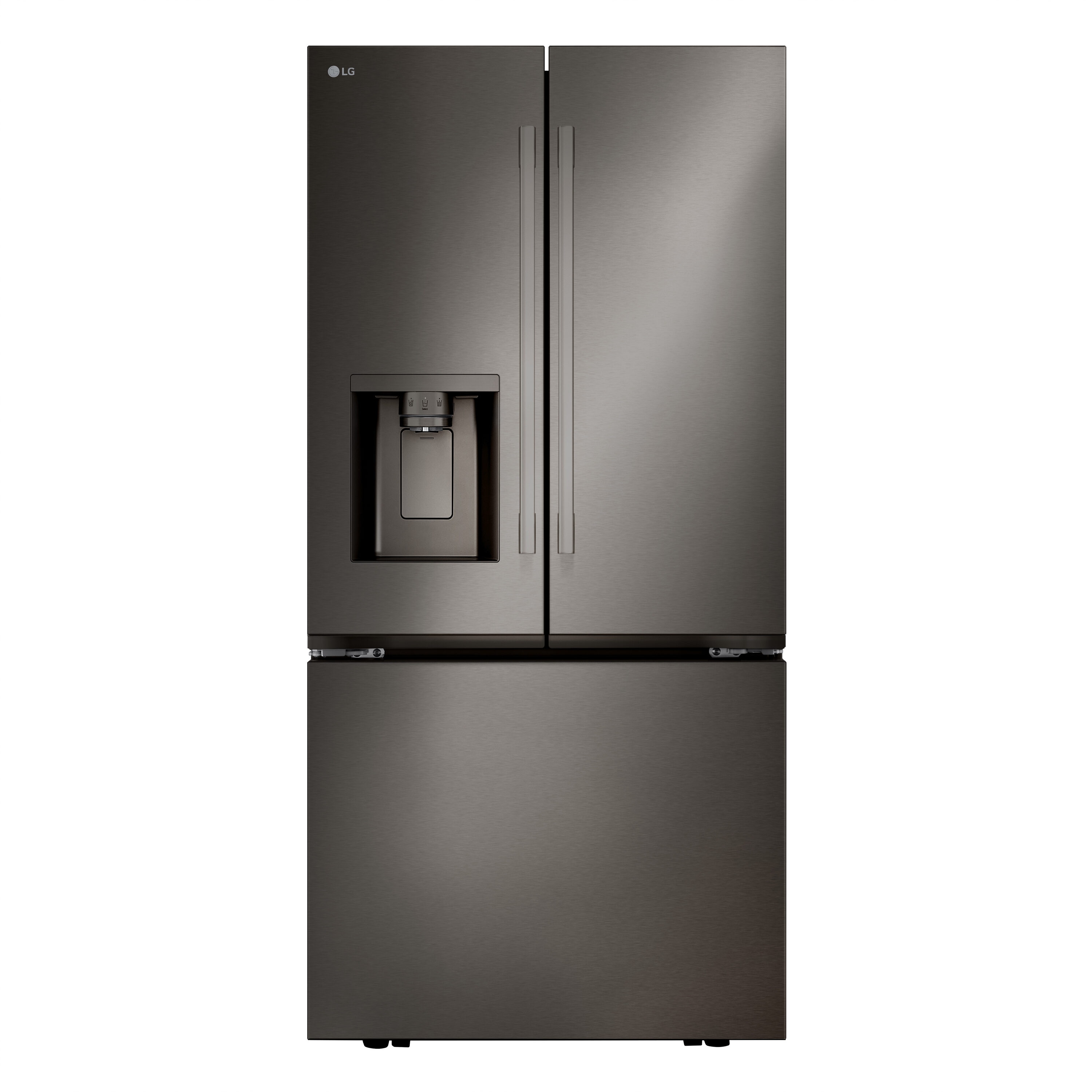 LG LF25H6330D Standard-Depth 24.5-cu ft 3 -Door Smart Compatible French Door Refrigerator with Dual Ice Maker with Water and Ice Dispenser ( PrintProof Black Stainless Steel ) ENERGY STAR Certified