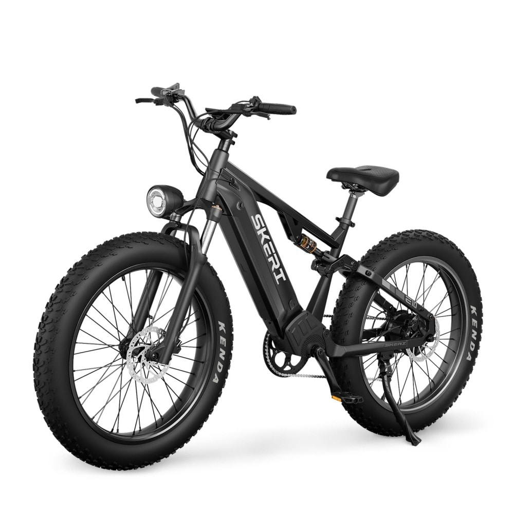 Skeri  750W Electric Bike for Adults-26 inch x 4 inch Fat Tire Full Suspension E-Mountain Bikes-48V 13Ah Battery UL2846