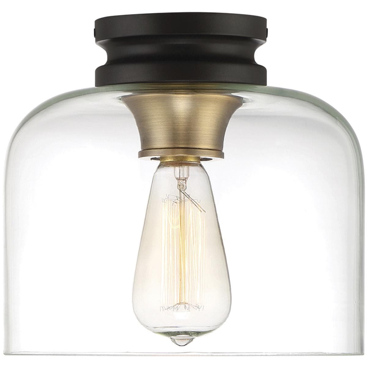 Designers Fountain  1261-VB Ezra 1 Light 9 inch Vintage Bronze Flushmount Ceiling Light