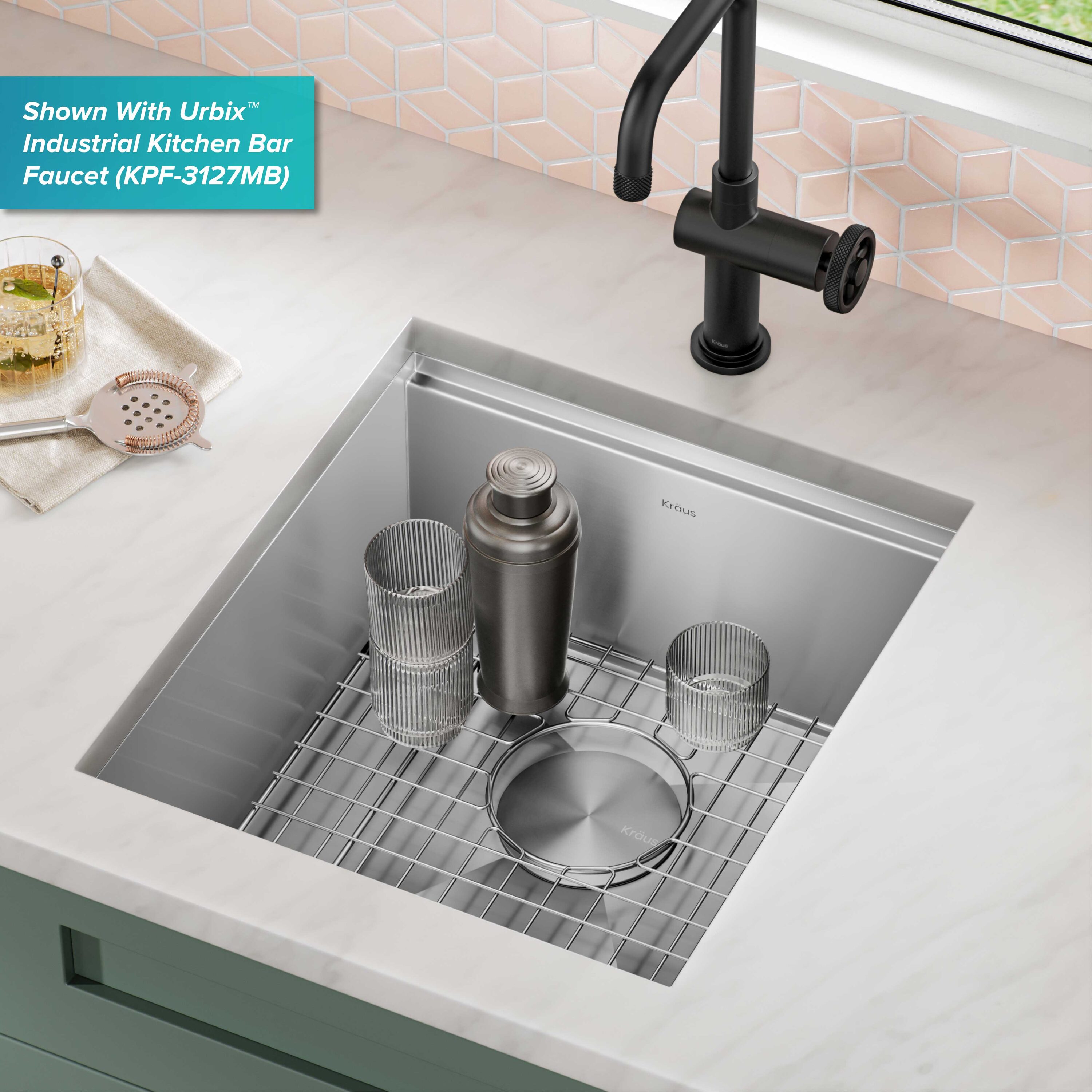 Kore 19-Inch Stainless Steel Drop-In Farmhouse Kitchen Sink