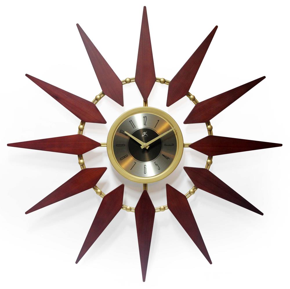 Infinity Instruments 15371WL Orion Analog Round Wall Mid-century
