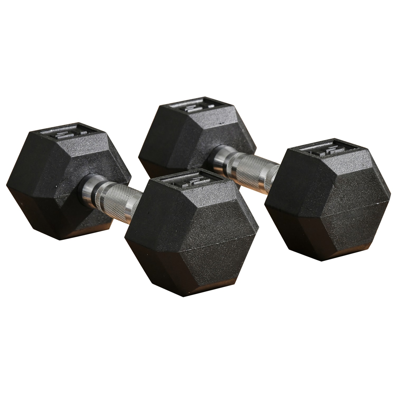 GZMR SPJS-5247910 2 x 15lbs Hex Dumbbell Set of 2 Steel 15-lbs. Dumbbell