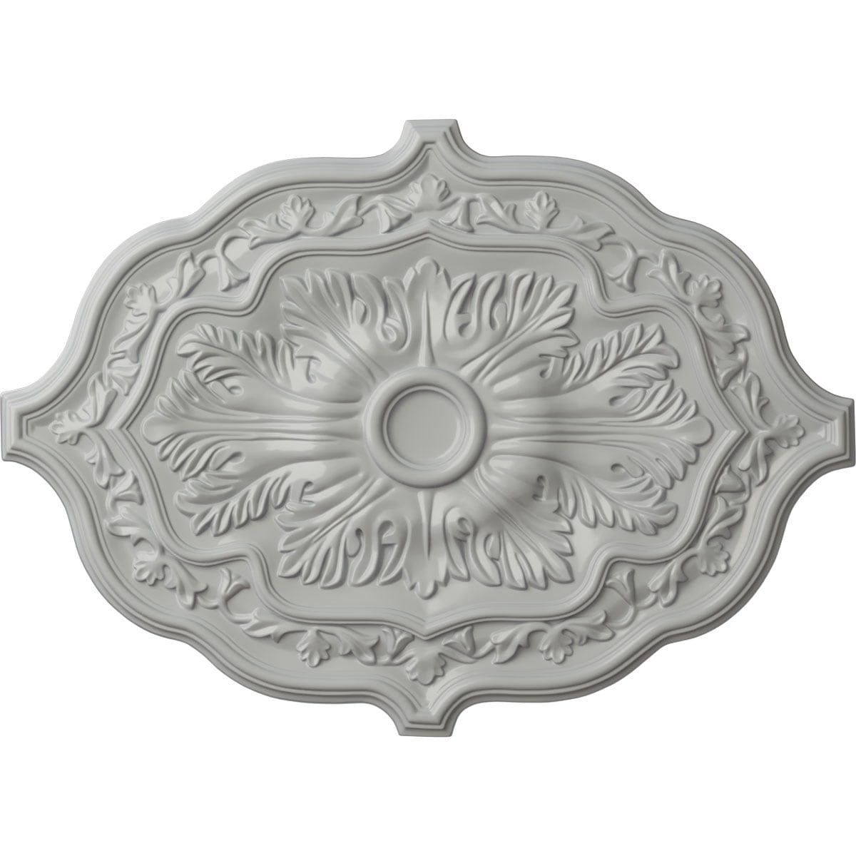Ekena Millwork CM36X26PEFRF Pesaro 36-in W x 36-in L Frost Polyurethane Ceiling Medallion