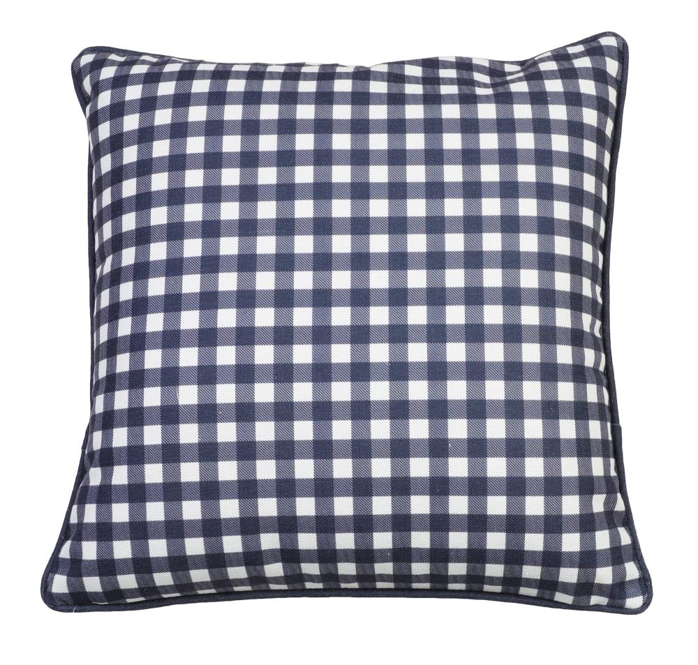 Navy sales gingham pillow