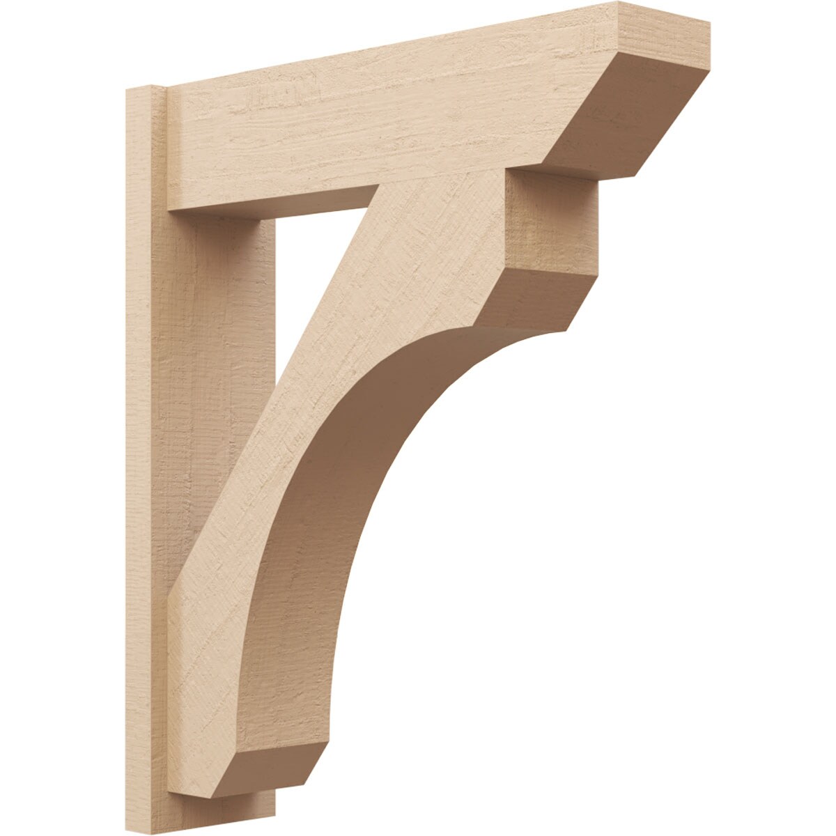 Ekena Millwork 2133221 Timberthane Rough Cedar Faux Wood Legacy Slat Outlooker 8-in W x 30-in D x 36-in H Primed Tan