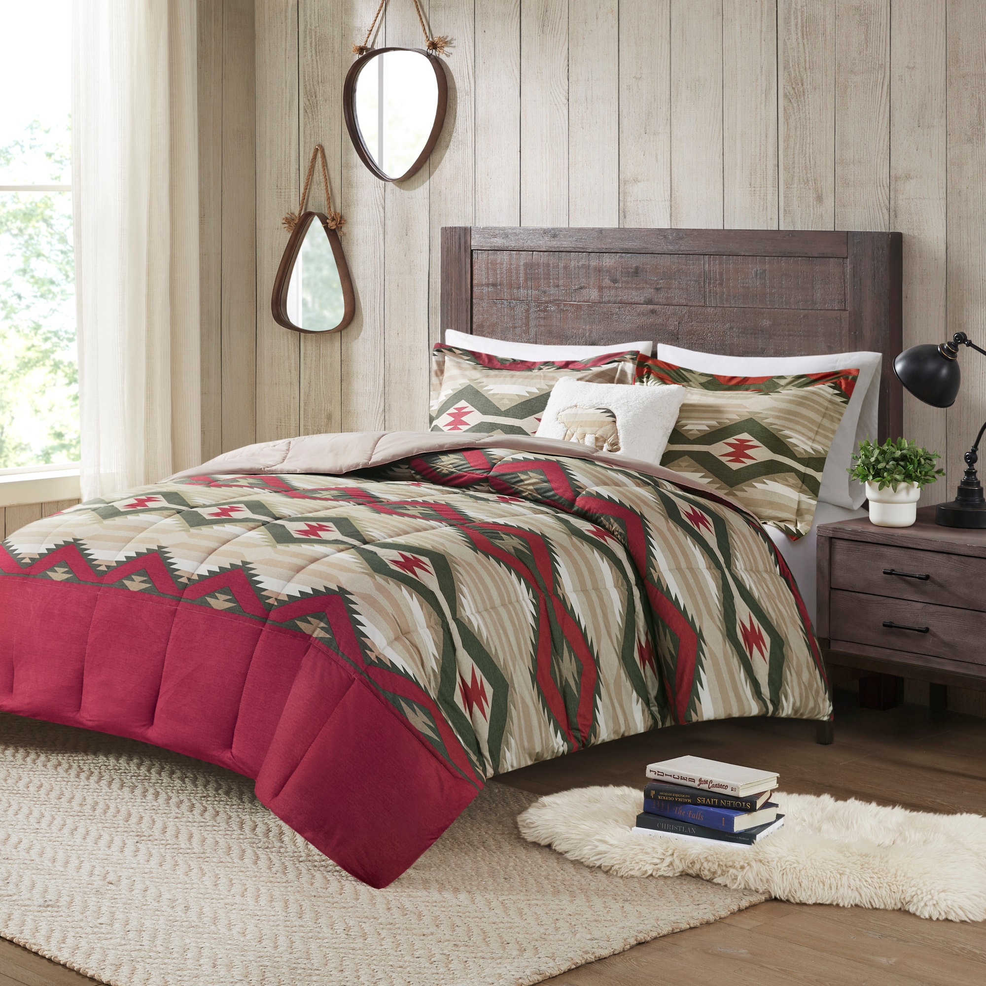 WOOLRICH WR10-3861 4 -Piece Red King Comforter Set