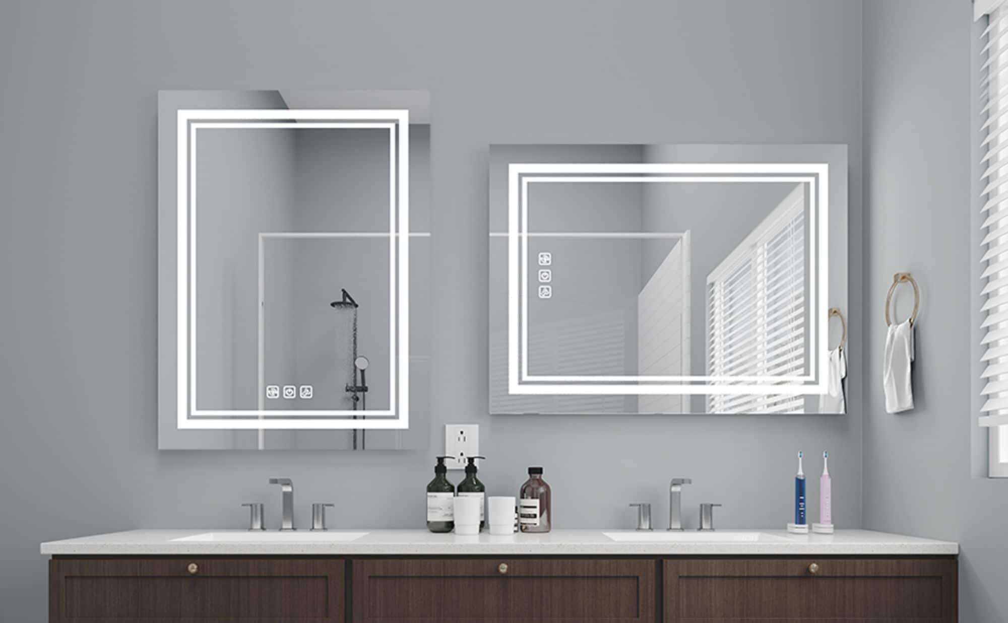 WELLFOR BTZ8036CA Framed-Bath-Mirrors - View #2