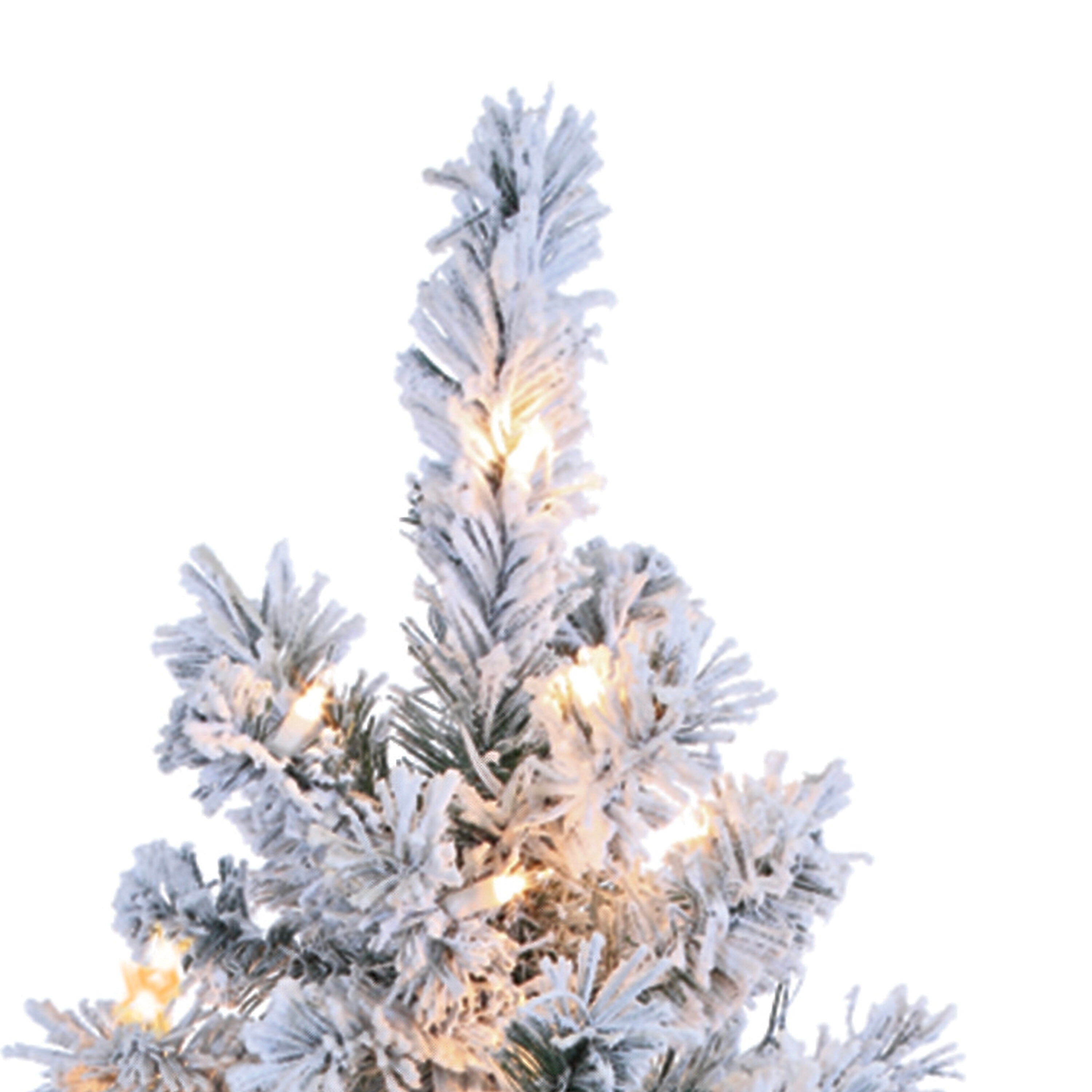 Sterling Tree Company 4-ft Colorado Spruce Pre-lit Flocked Artificial ...