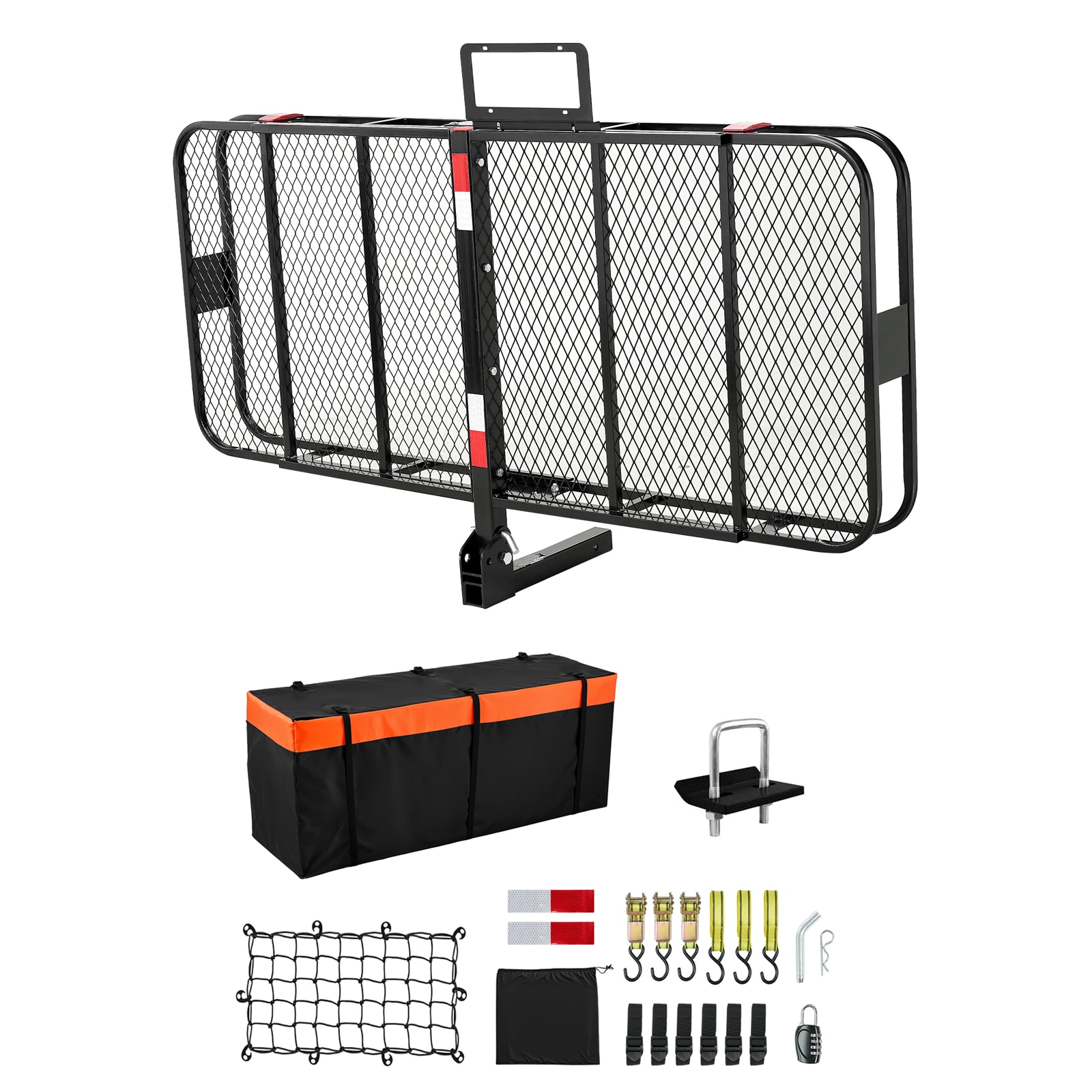 SVOPES SVOPESGZBDPDE11214V0 Cargo Hitch Carrier 70-in Steel Trunk Multi-use rack (Hardware Included)